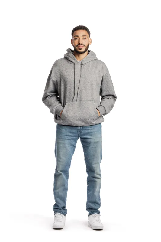 Men’s premium fleece relaxed hoodie in granite sold by Lazypants