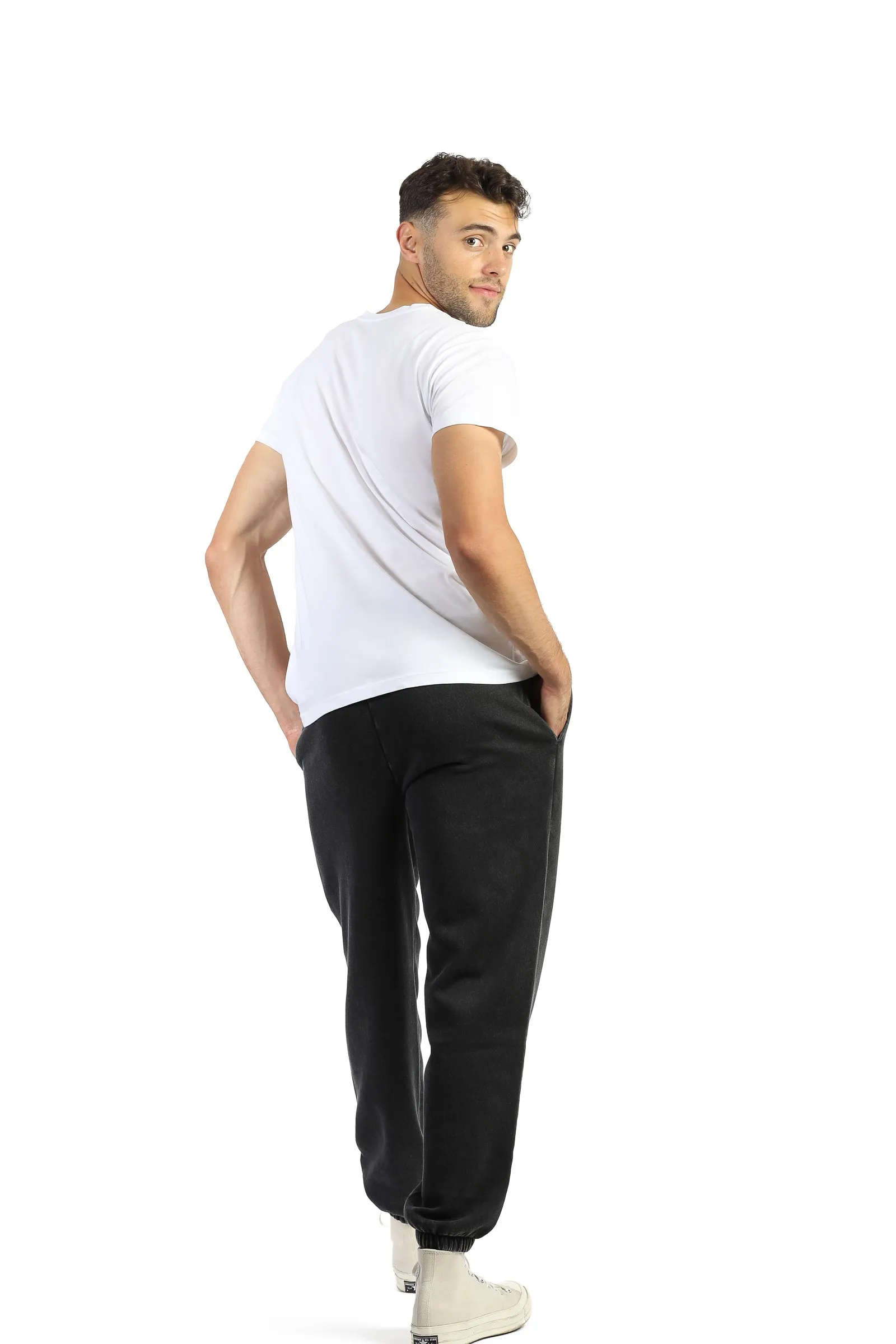 Men’s Premium Fleece relaxed Sweatpants In vintage black sold by Lazypants product image thumbnail 3