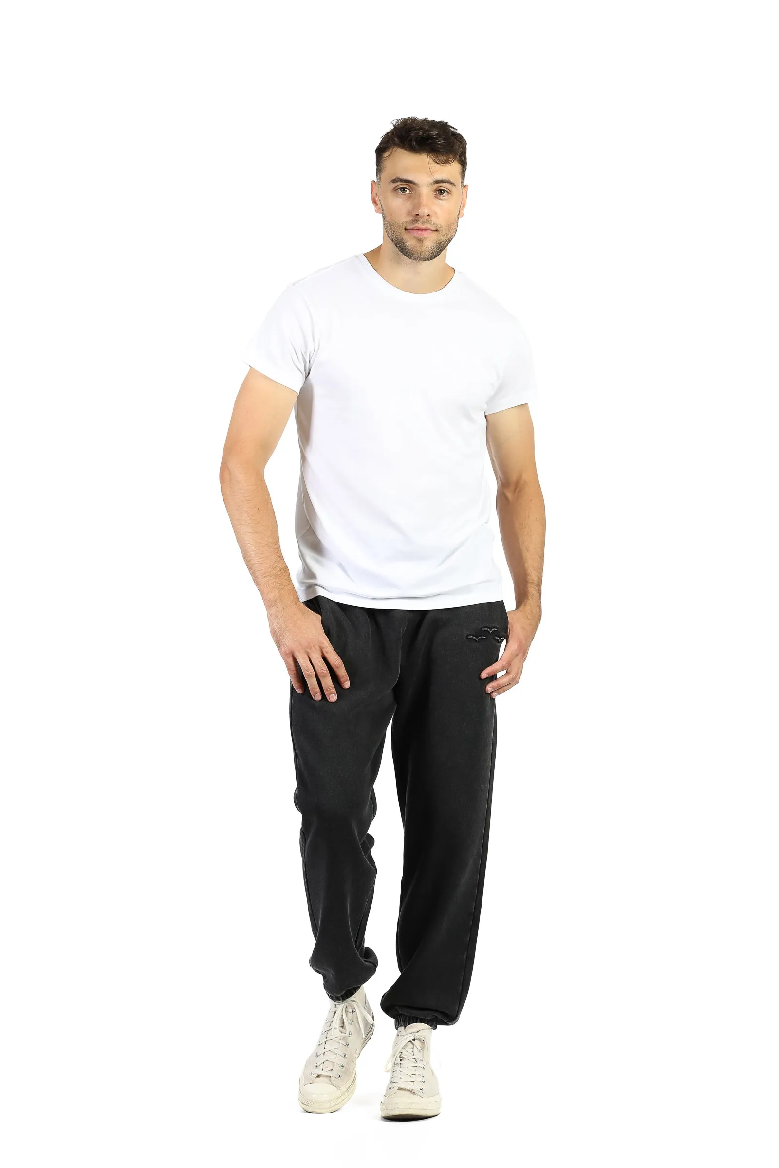 Men’s Premium Fleece relaxed Sweatpants In vintage black sold by Lazypants