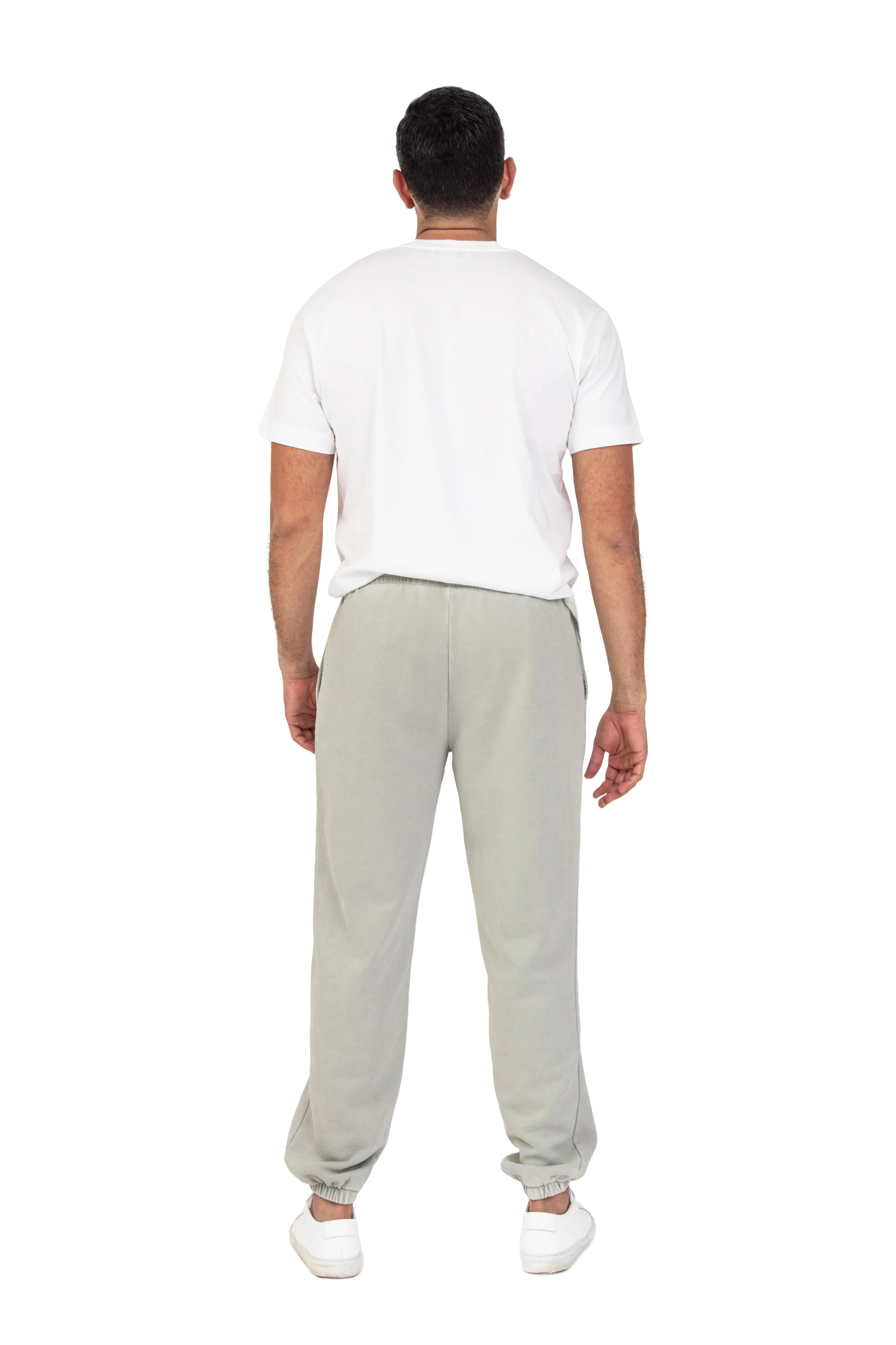 Men's premium fleece relaxed sweatpants in Vintage Pearl Grey sold by Lazypants product image thumbnail 2