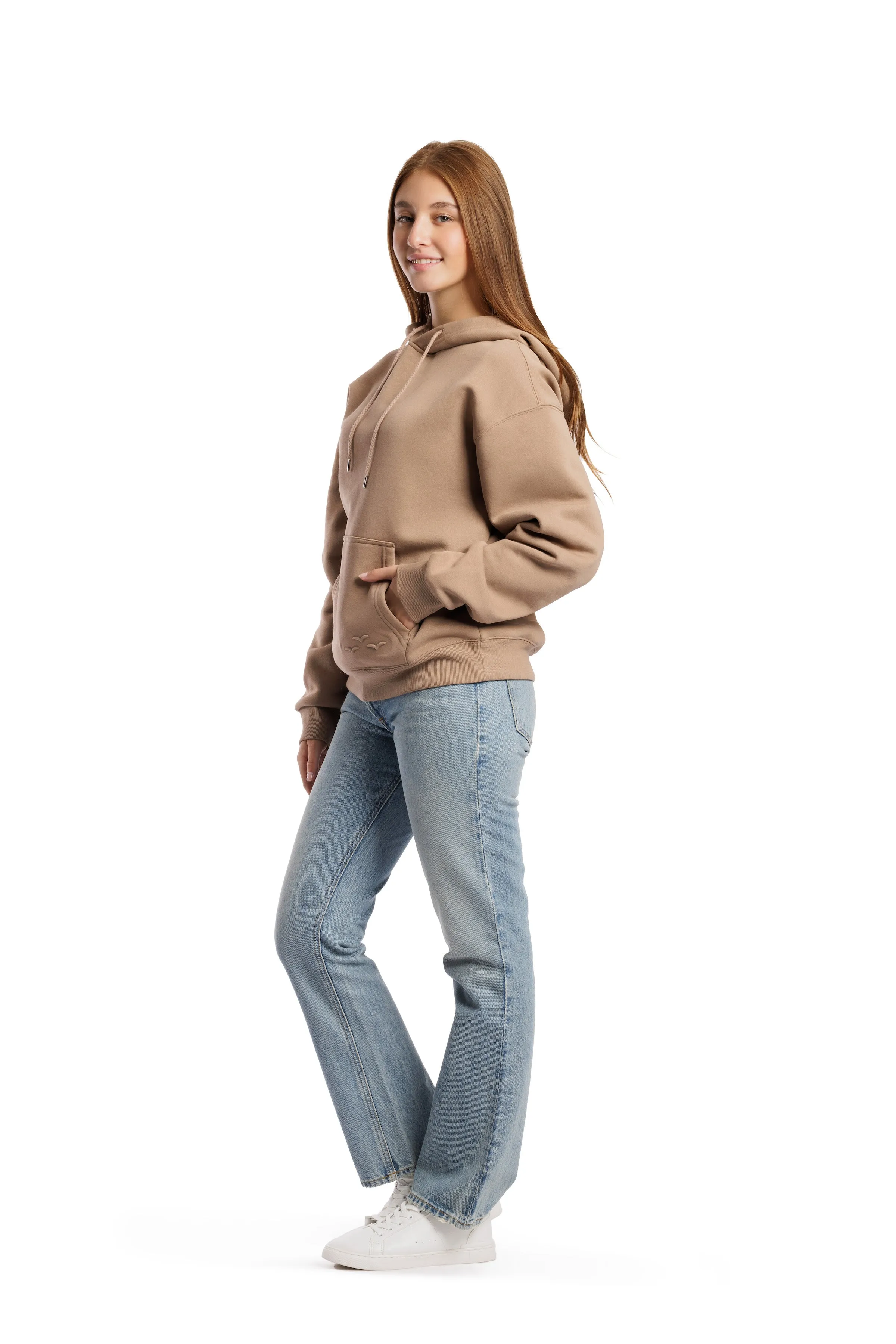 Fleece Oversized Hoodie in Camel sold by Lazypants product image thumbnail 3