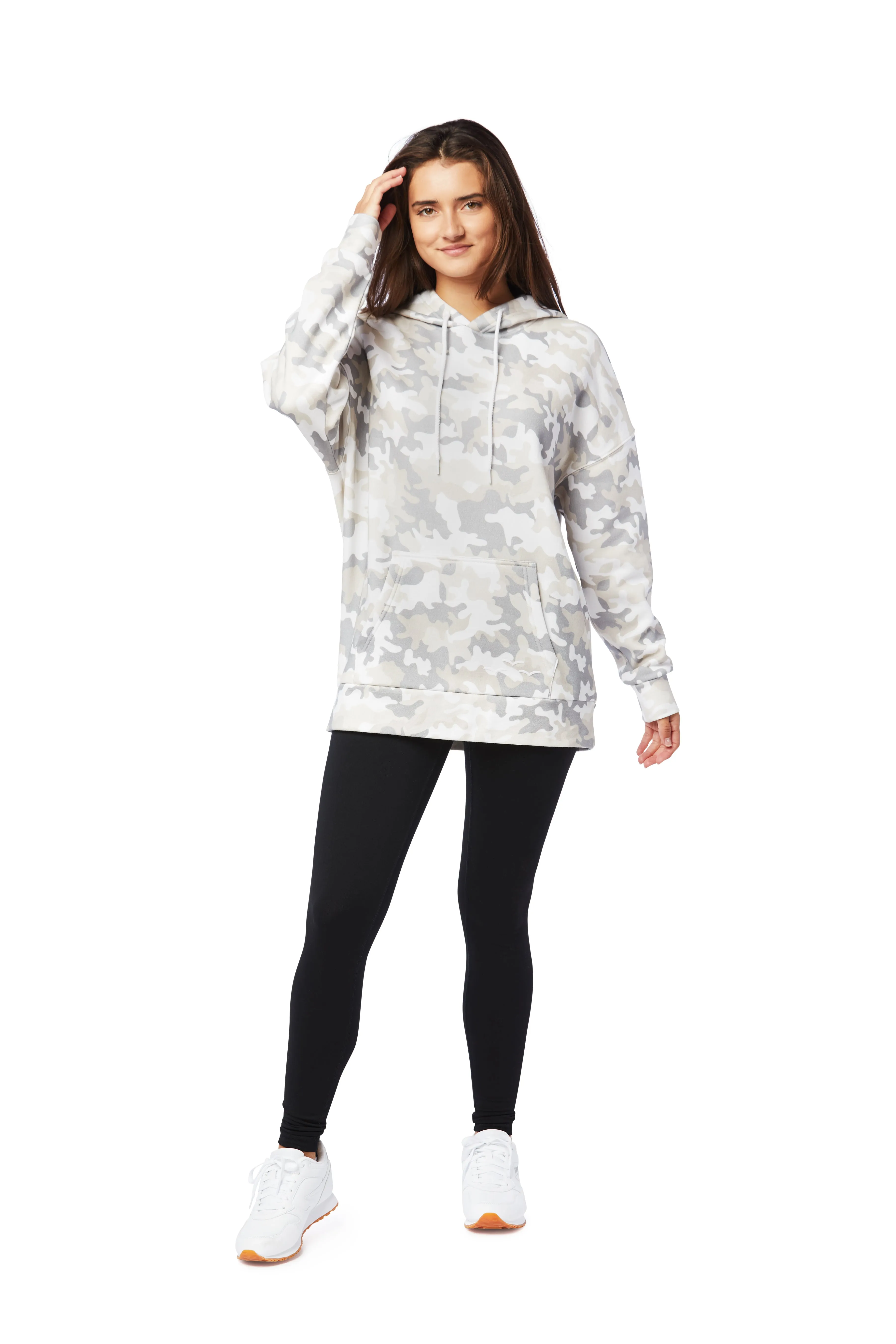 The Cooper Hoodie in White Camo sold by Lazypants