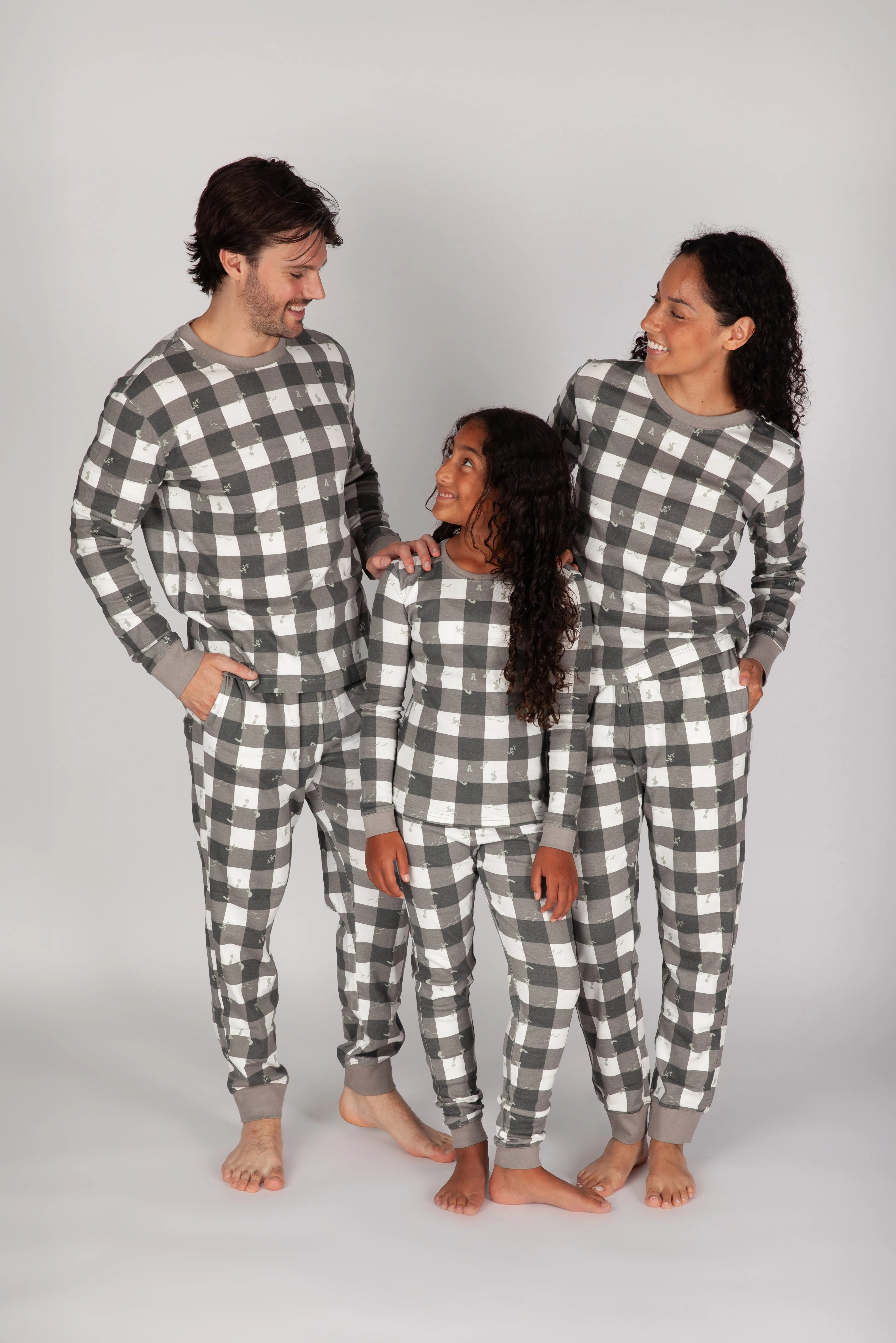 Women's Cotton Pajama Set in Lazy Bird Plaid sold by Lazypants product image thumbnail 5