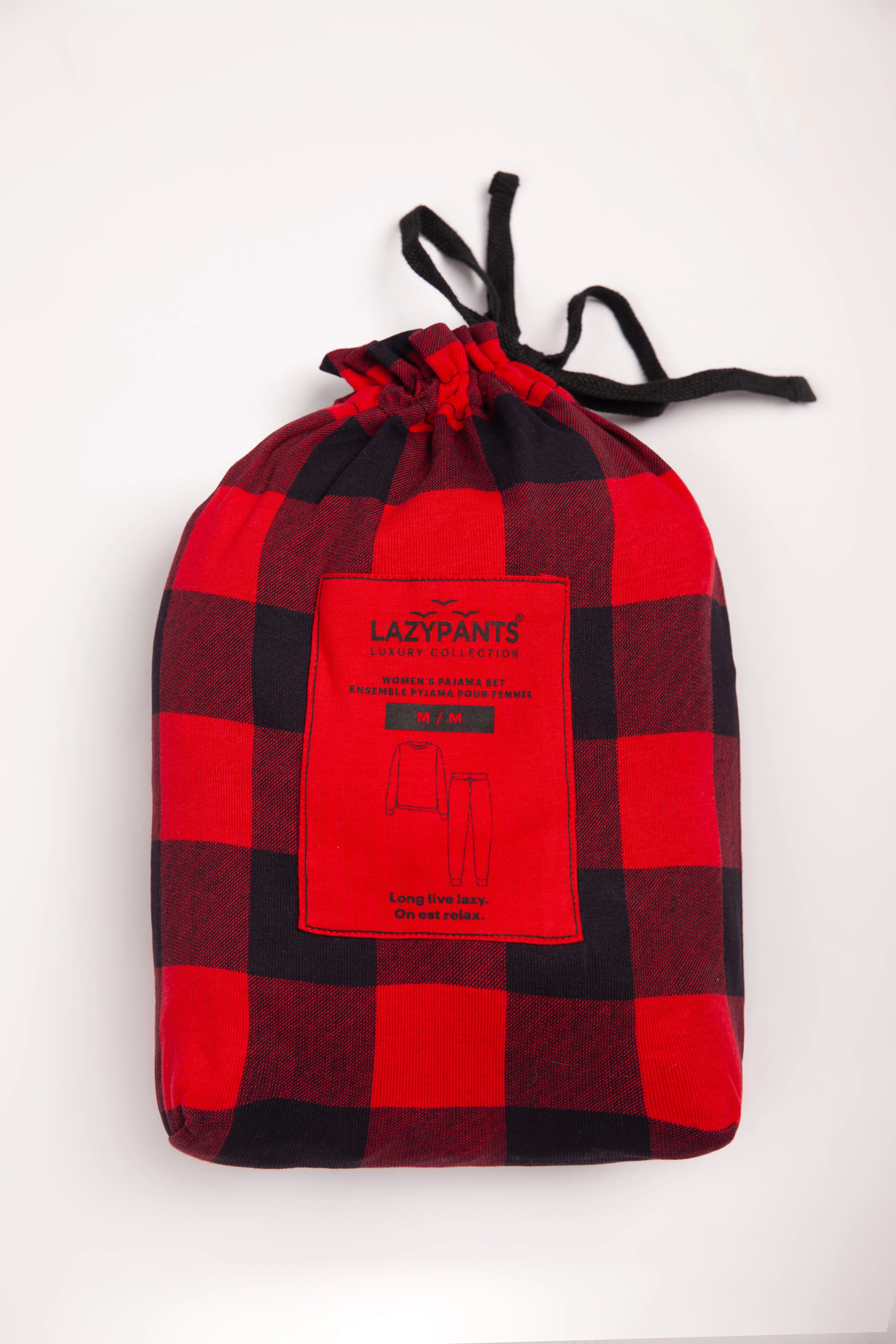 Women's Cotton Pajama Set in Red Buffalo Plaid sold by Lazypants product image thumbnail 5