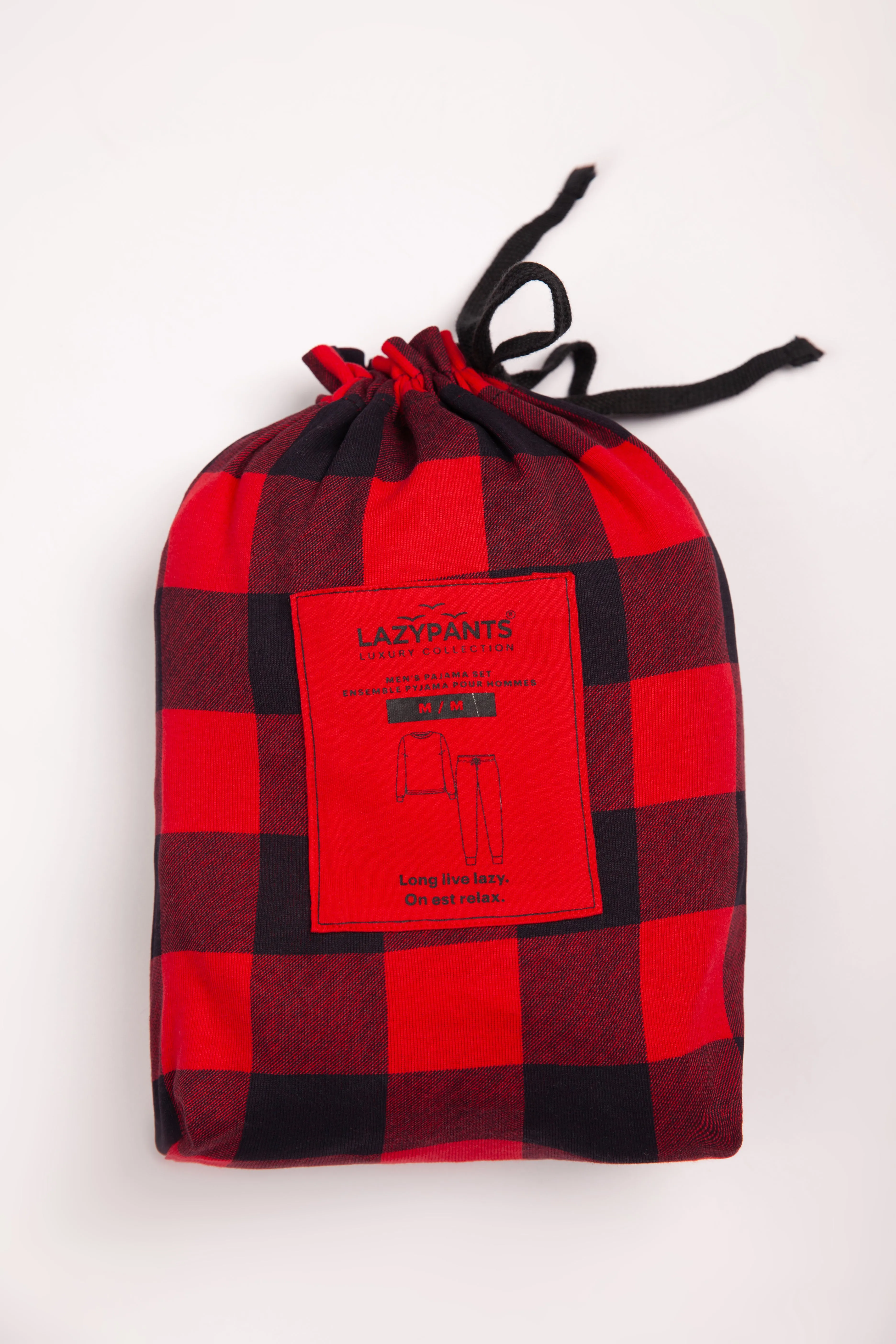 Men's Cotton Pajama Set in Red Buffalo Plaid sold by Lazypants product image thumbnail 5