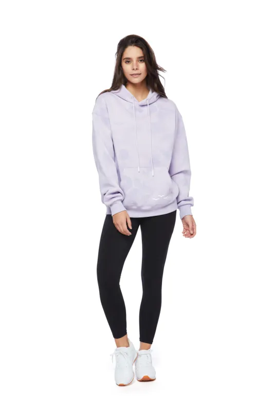 Chlo Relaxed Fit Hoodie in Lavender Sponge made by Lazypants