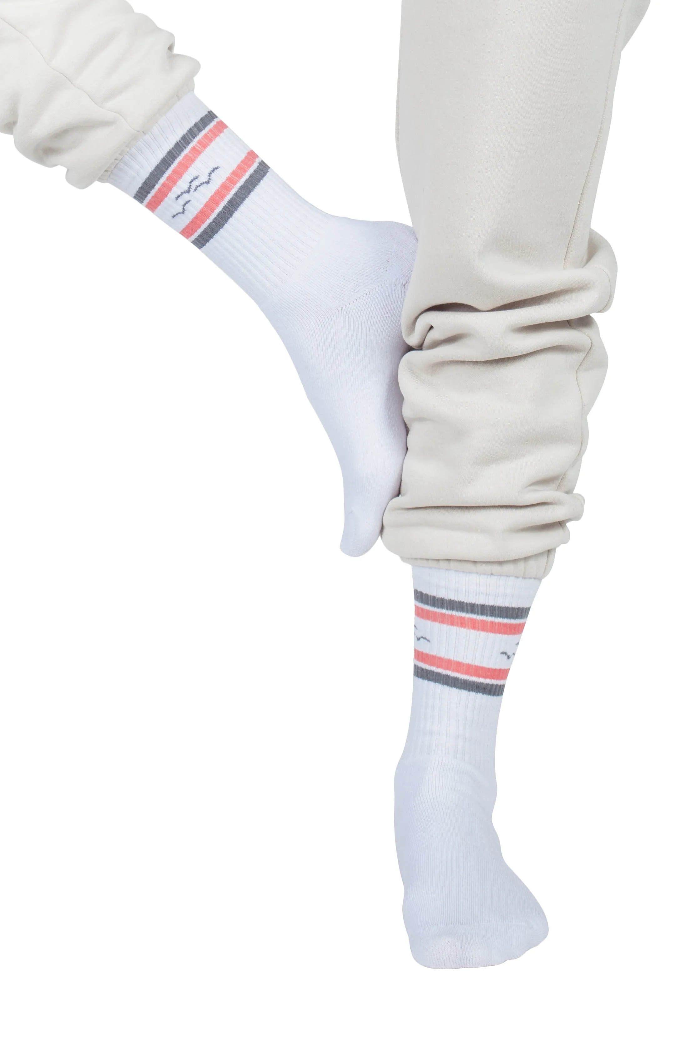 🎁 Lazy Rib Crew sock with jacquard stripes (100% off) sold by Lazypants