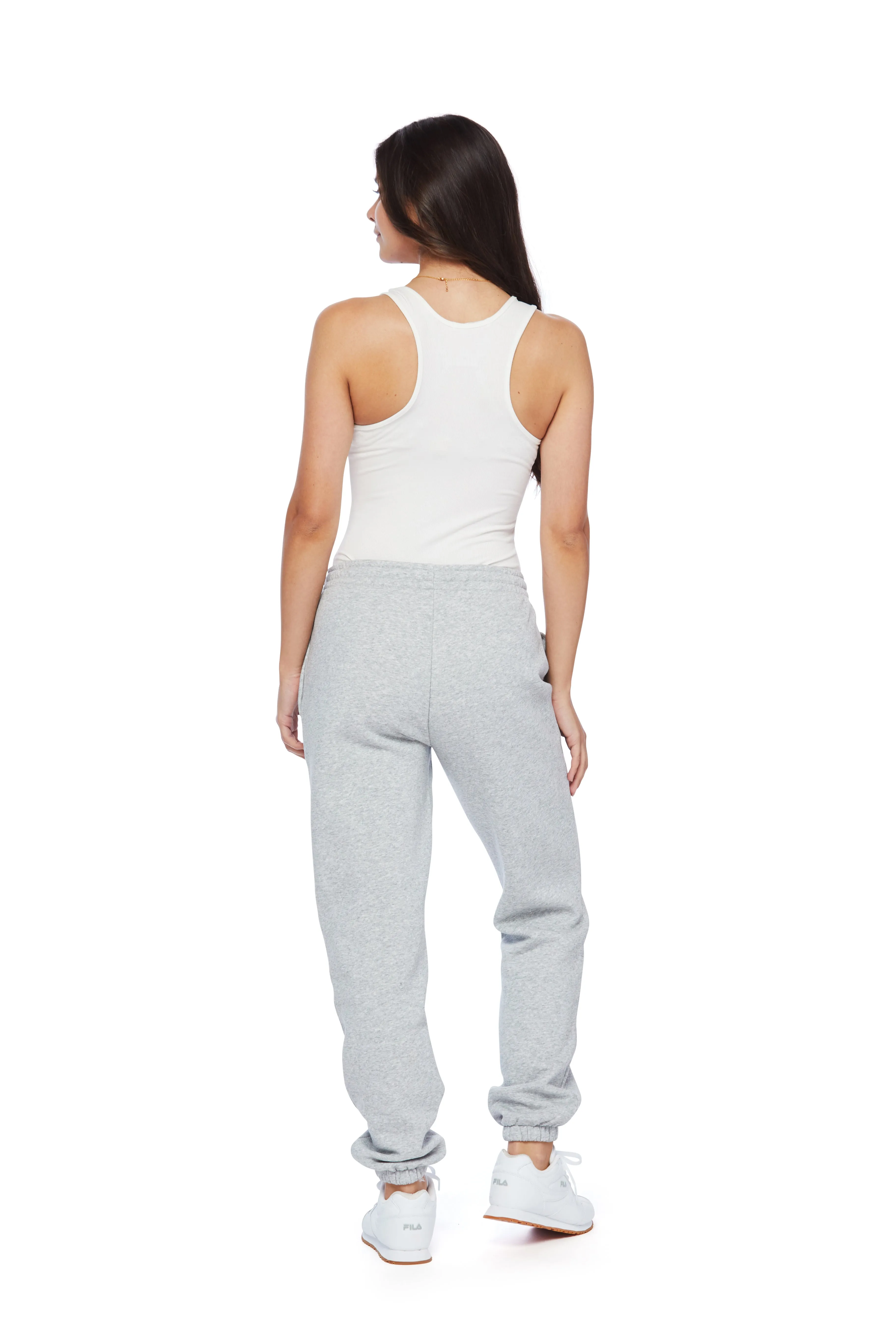 ***WHITE BIRDS*** premium fleece relaxed joggers in Classic Grey sold by Lazypants product image thumbnail 2