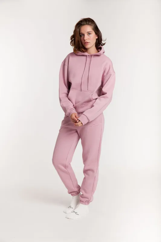 Fleece Oversized Hoodie in Rose made by Lazypants