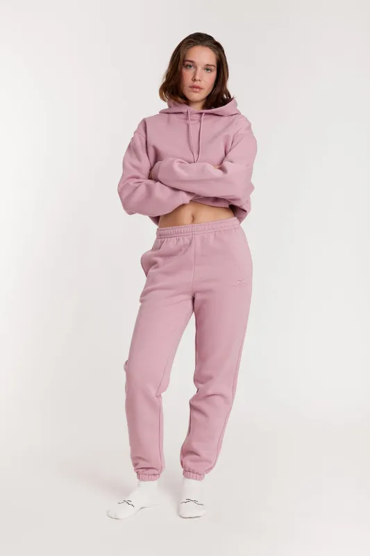 Fleece Regular Fit Sweatpants in rose sold by Lazypants
