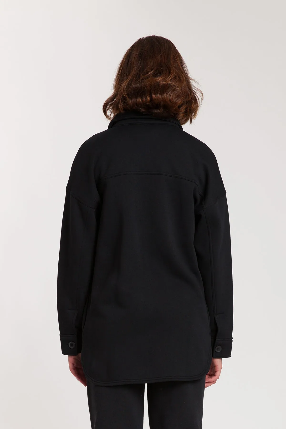 Amber Fleece Shacket in Black sold by Lazypants product image thumbnail 2