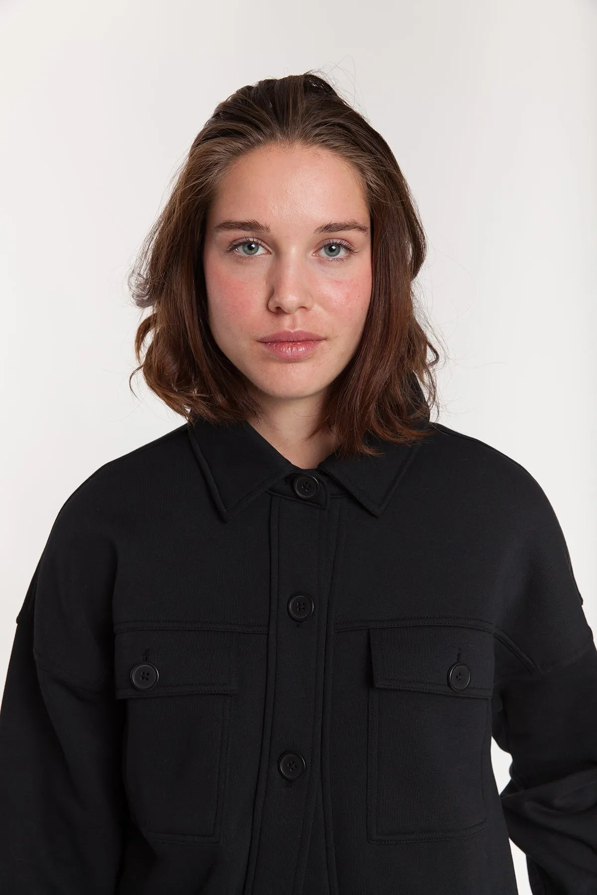 Amber Fleece Shacket in Black sold by Lazypants product image thumbnail 5