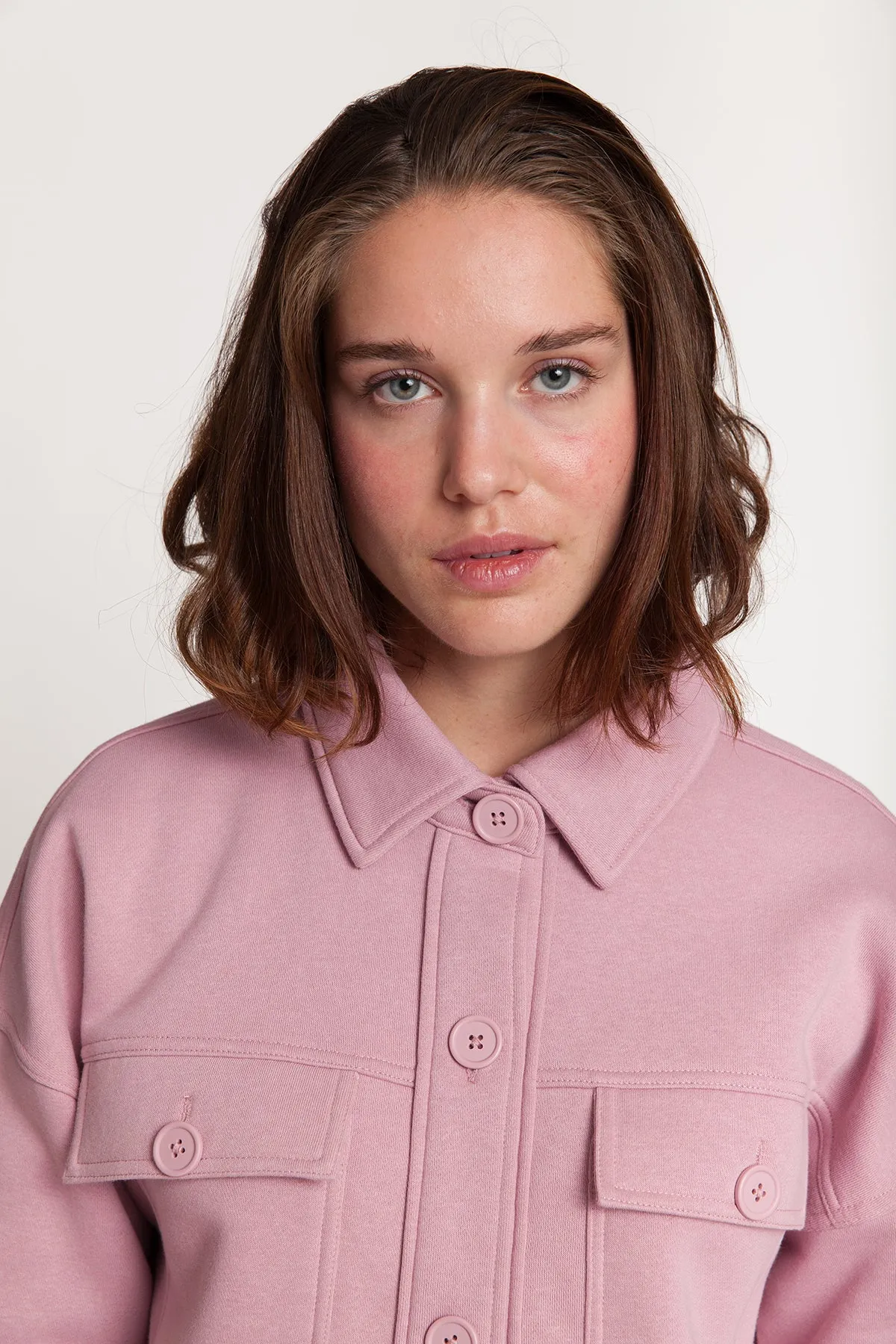 Amber Fleece Shacket in Rose sold by Lazypants product image thumbnail 5