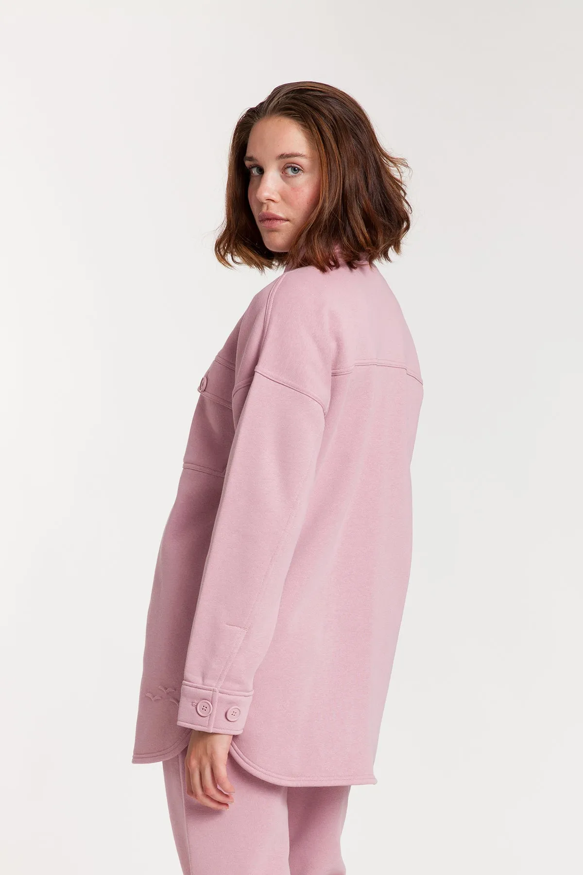 Amber Fleece Shacket in Rose sold by Lazypants product image thumbnail 2