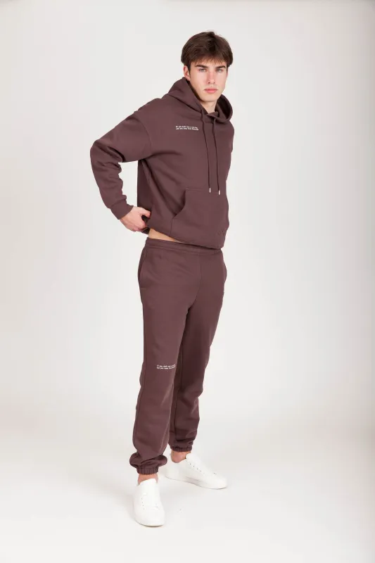 Men's "ARE YOU EVEN FROM MONTREAL" Joggers in Espresso made by Lazypants