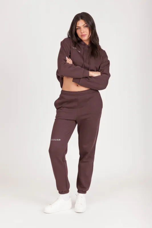 Women's "ARE YOU EVEN FROM MONTREAL" Joggers in Espresso sold by Lazypants