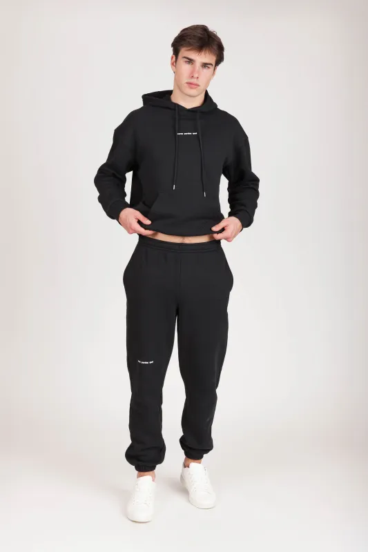 "SORRY PARDON QUOI"  Men's Joggers in black sold by Lazypants