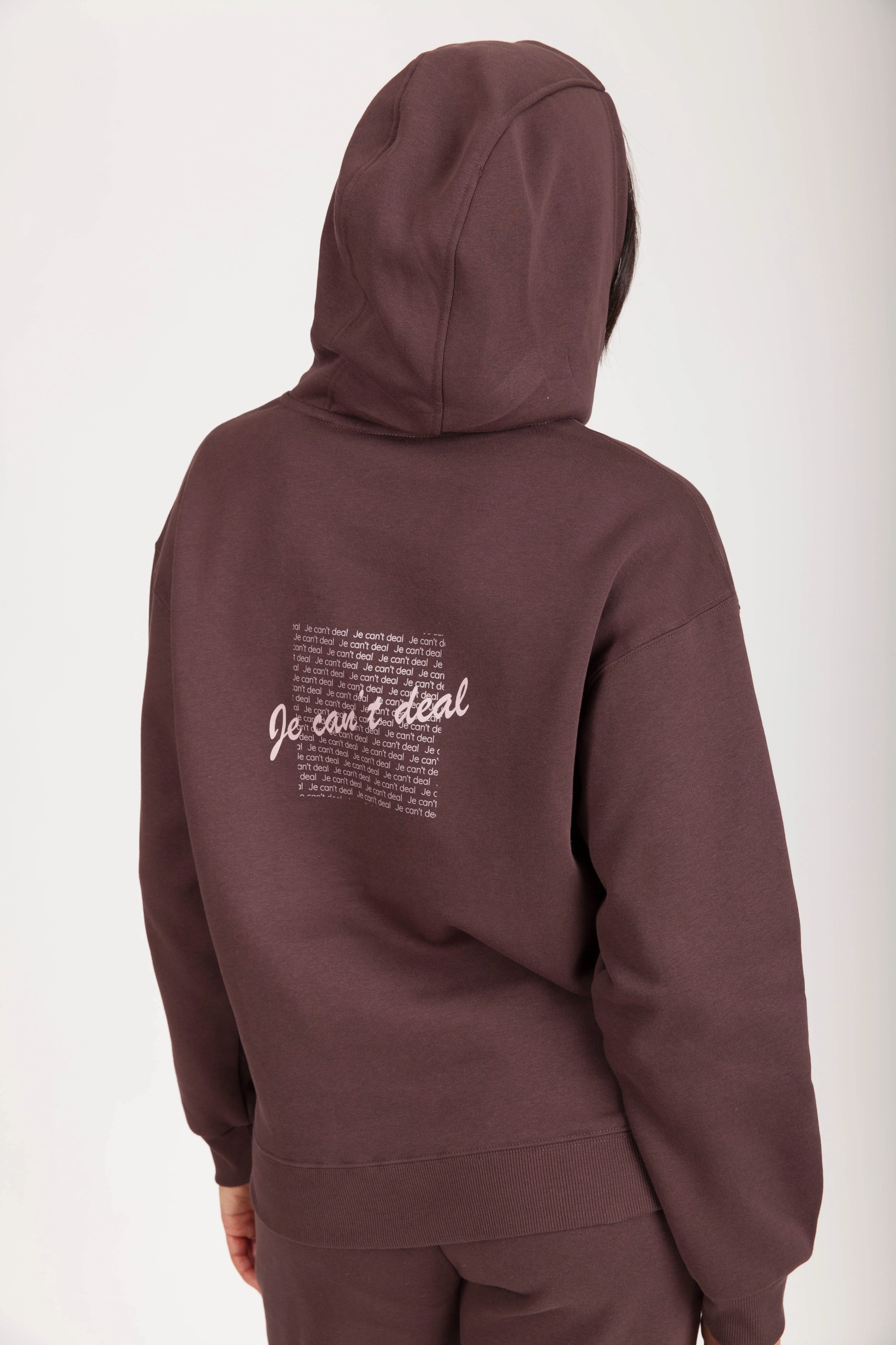 "JE CAN'T DEAL" TRACKSUIT in ESPRESSO sold by Lazypants product image thumbnail 2