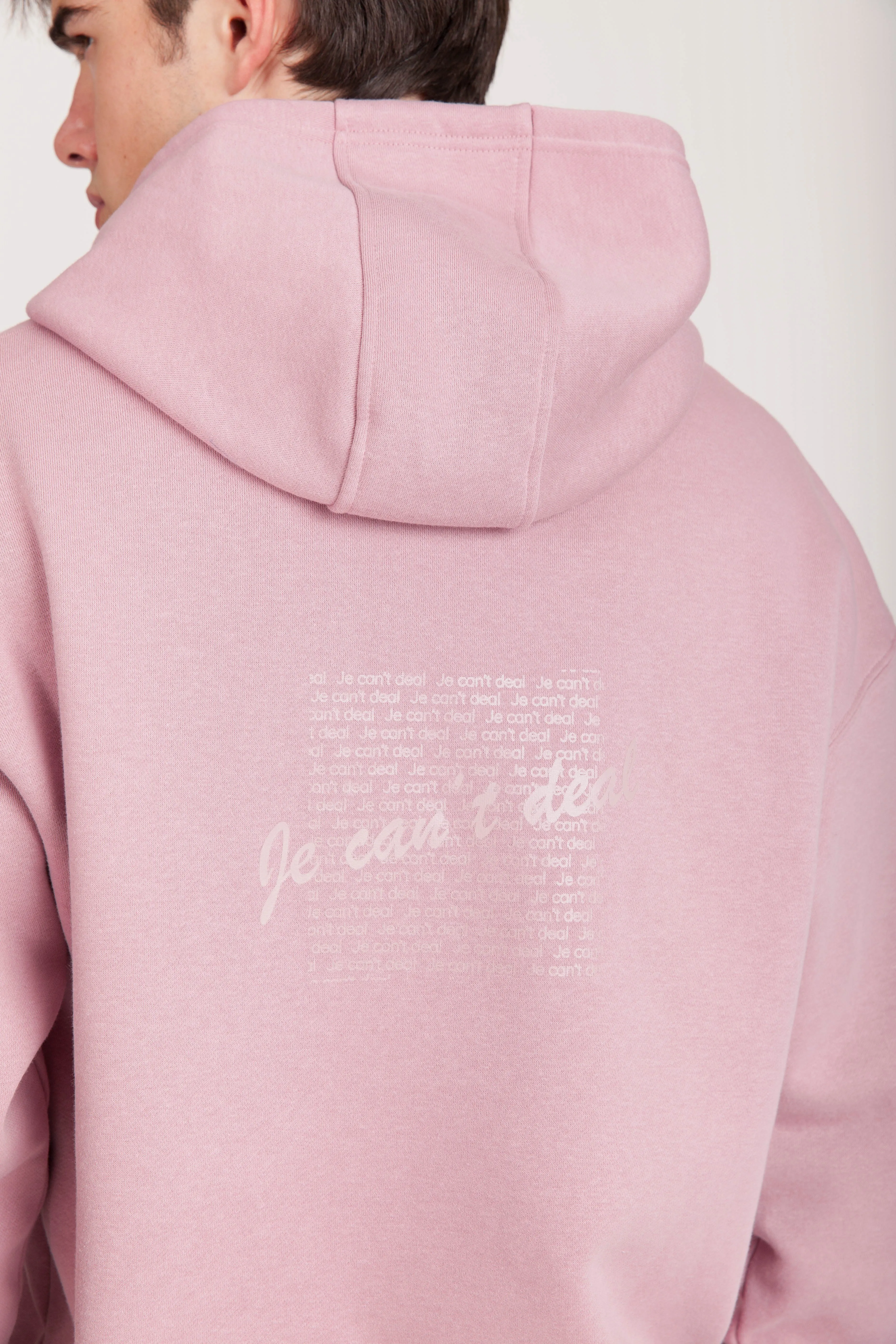 "JE CAN'T DEAL" HOODIE in ROSE sold by Lazypants product image thumbnail 2