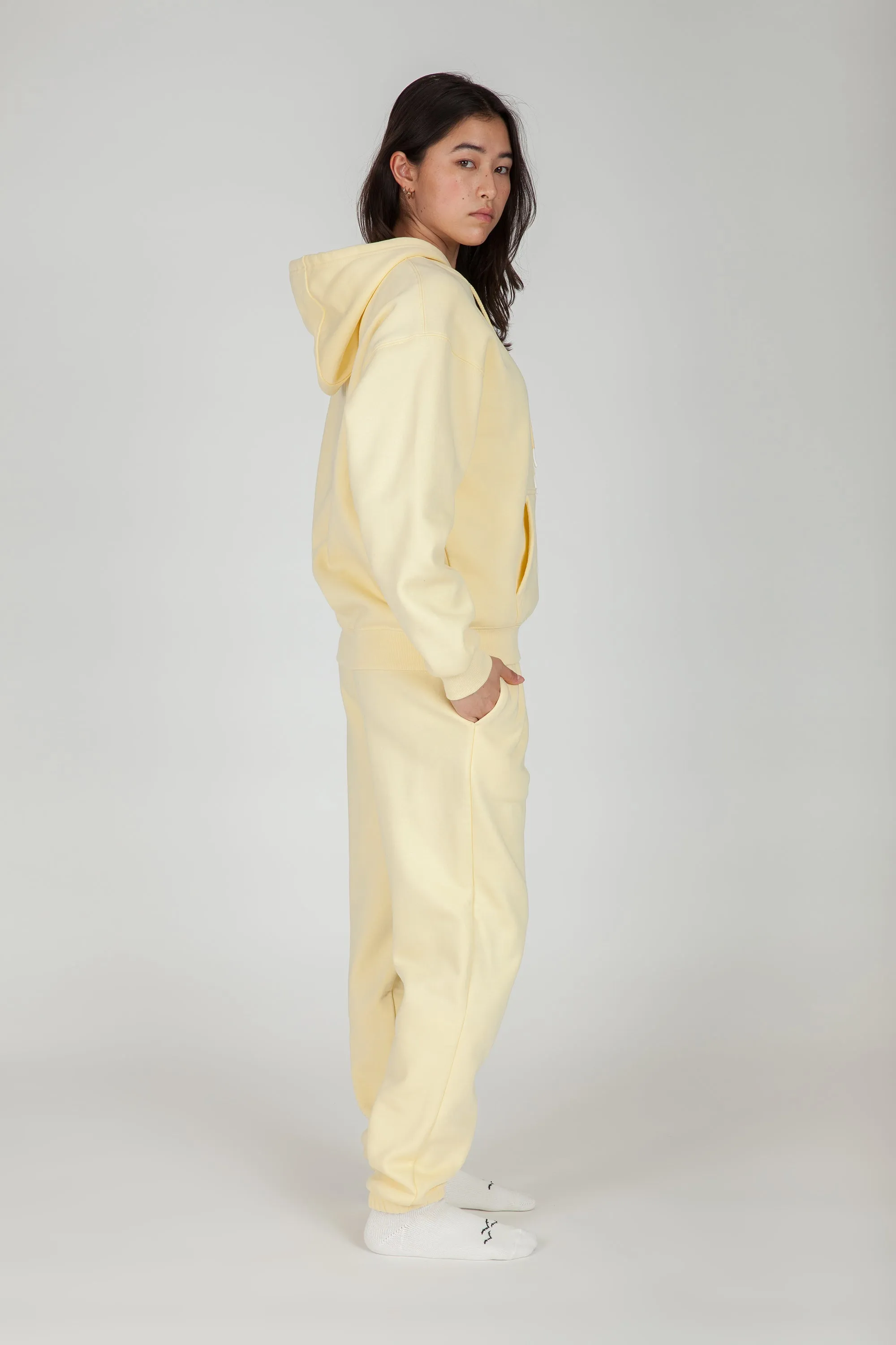 Fleece Oversized Hoodie in vanilla yellow sold by Lazypants product image thumbnail 4