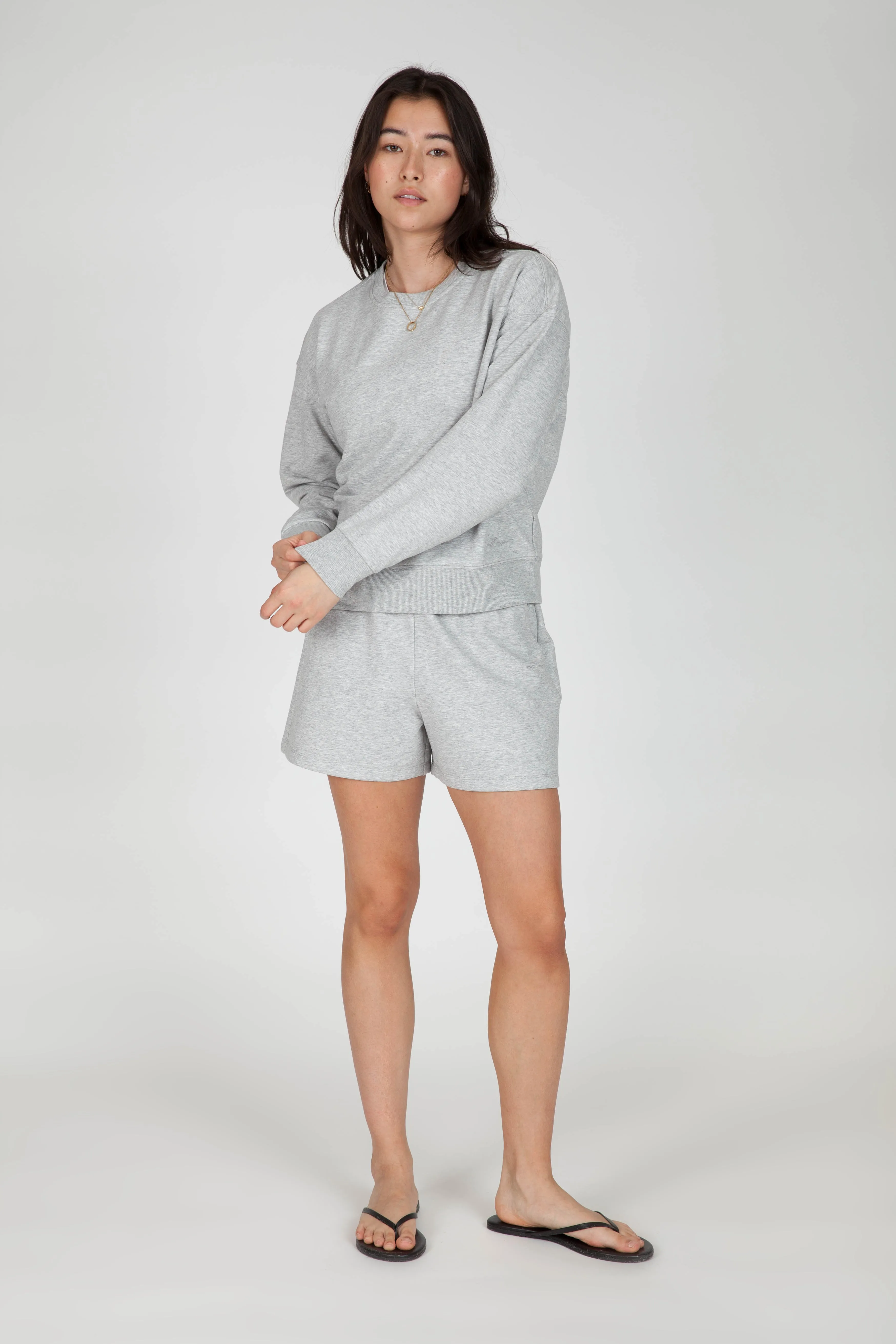 Soft-Touch Fleece Sweatshirt in Classic Grey sold by Lazypants