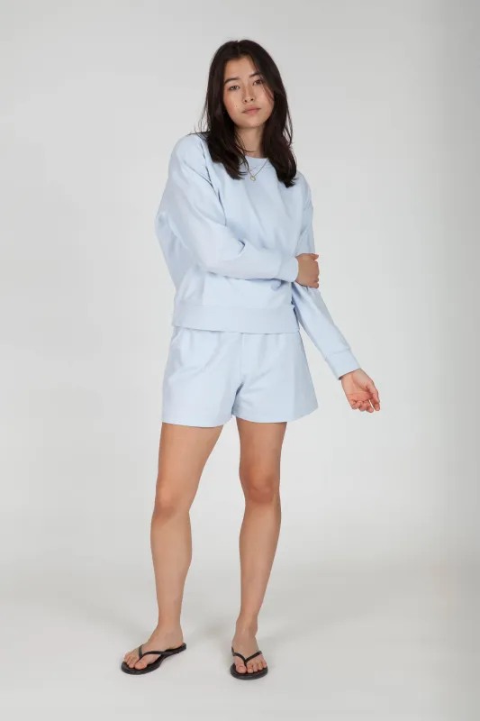 Soft-Touch Fleece Sweatshirt in Ice Blue made by Lazypants