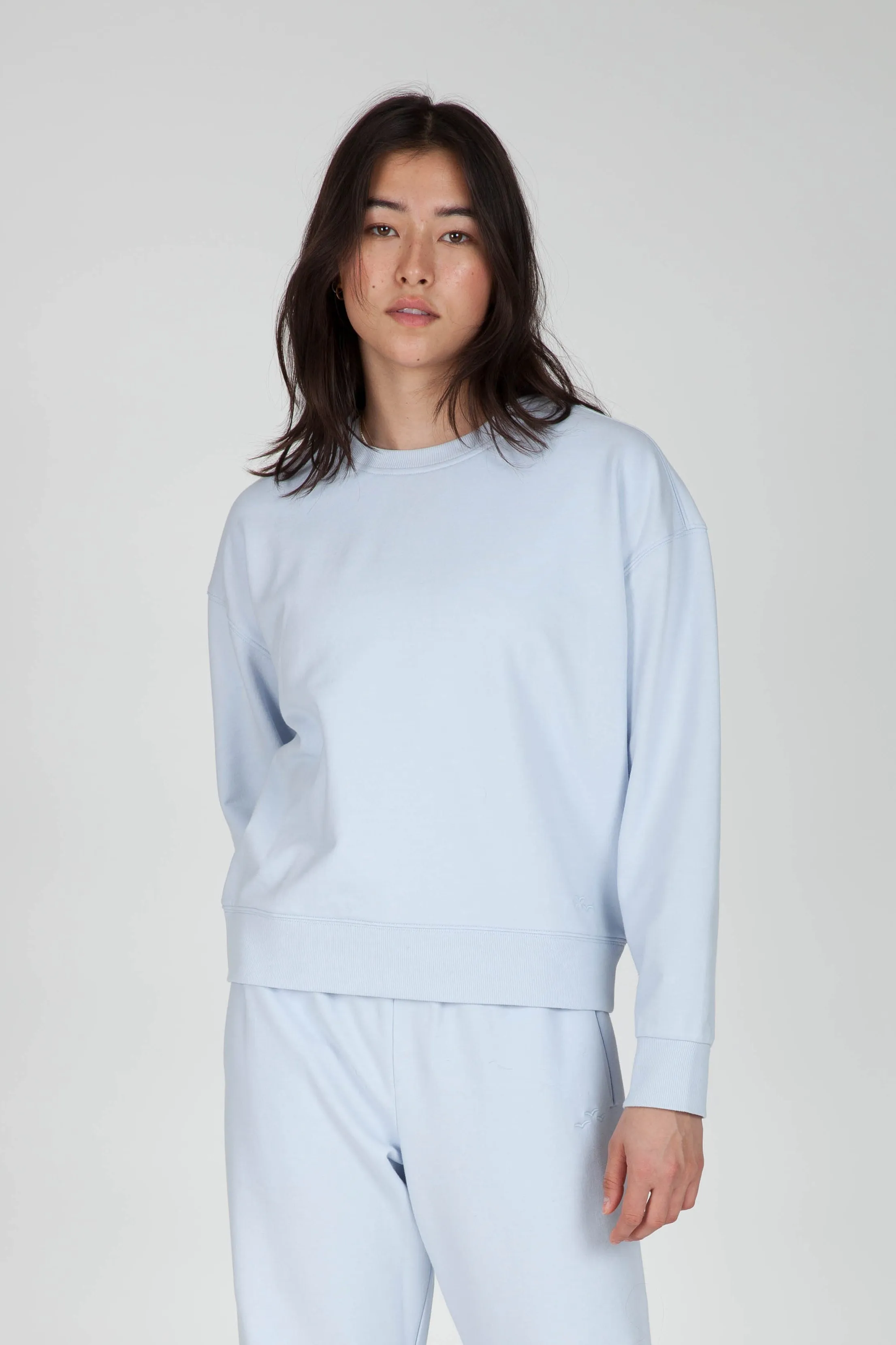 Soft-Touch Fleece Sweatshirt in Ice Blue sold by Lazypants product image thumbnail 2