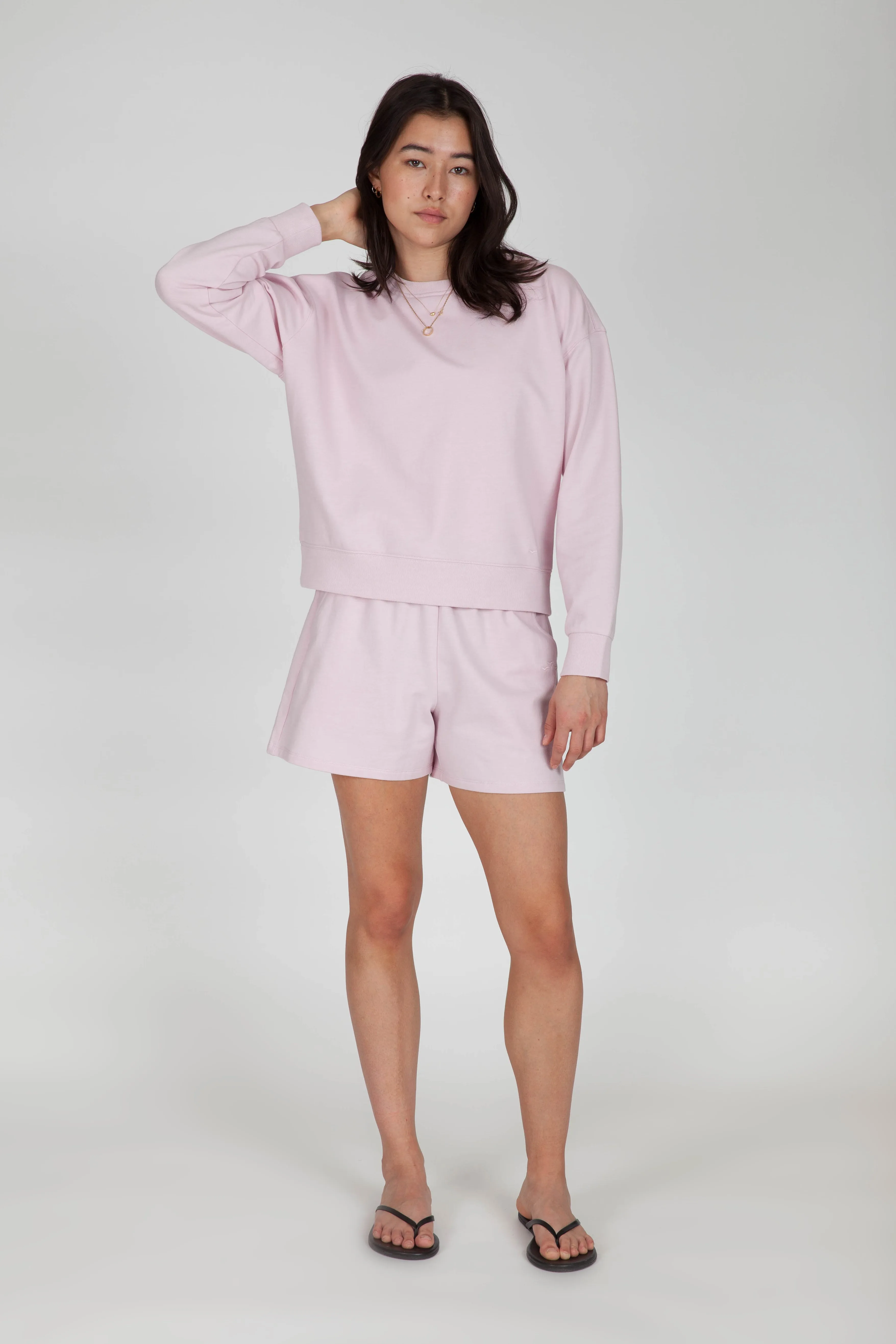 Soft-Touch Fleece Sweatshirt in Candy Pink sold by Lazypants