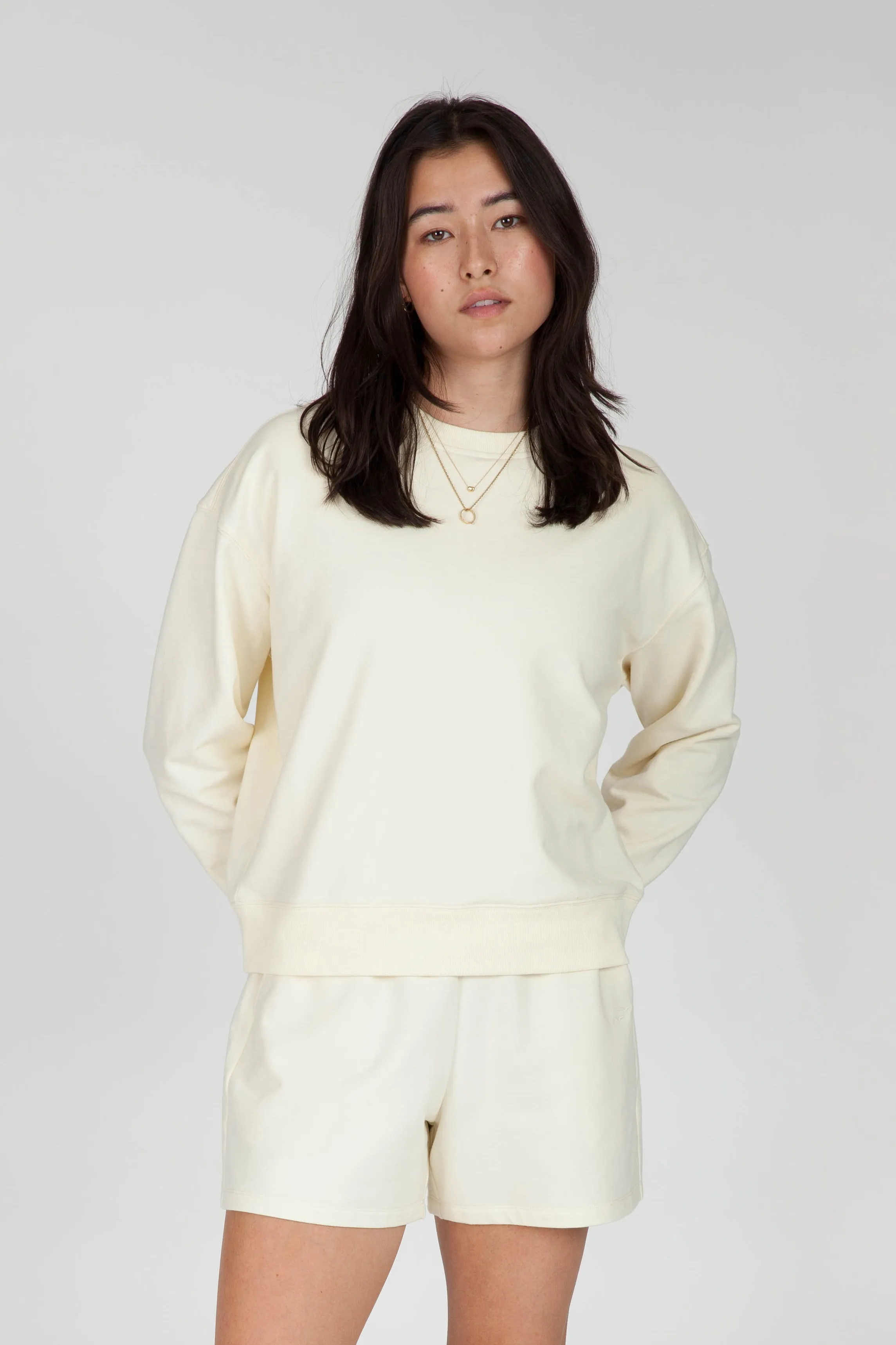 Soft-Touch Fleece Sweatshirt in Butter Yellow sold by Lazypants product image thumbnail 2