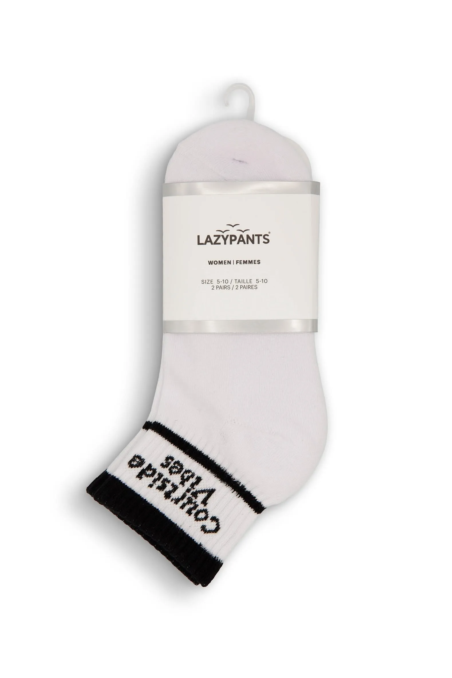 Ankle socks in White / Black sold by Lazypants product image thumbnail 2