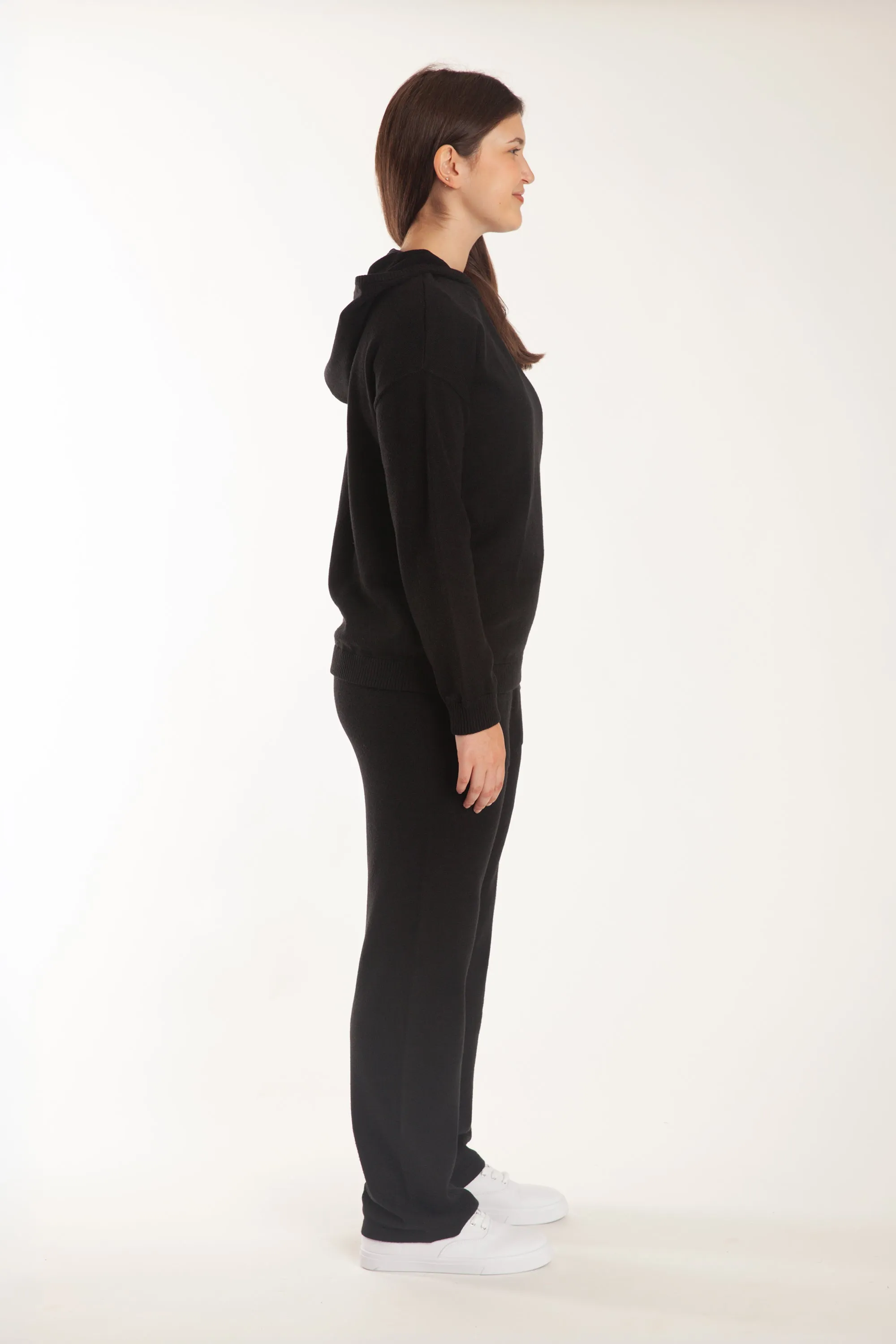 Sweater Knit Hoodie in Black sold by Lazypants product image thumbnail 2