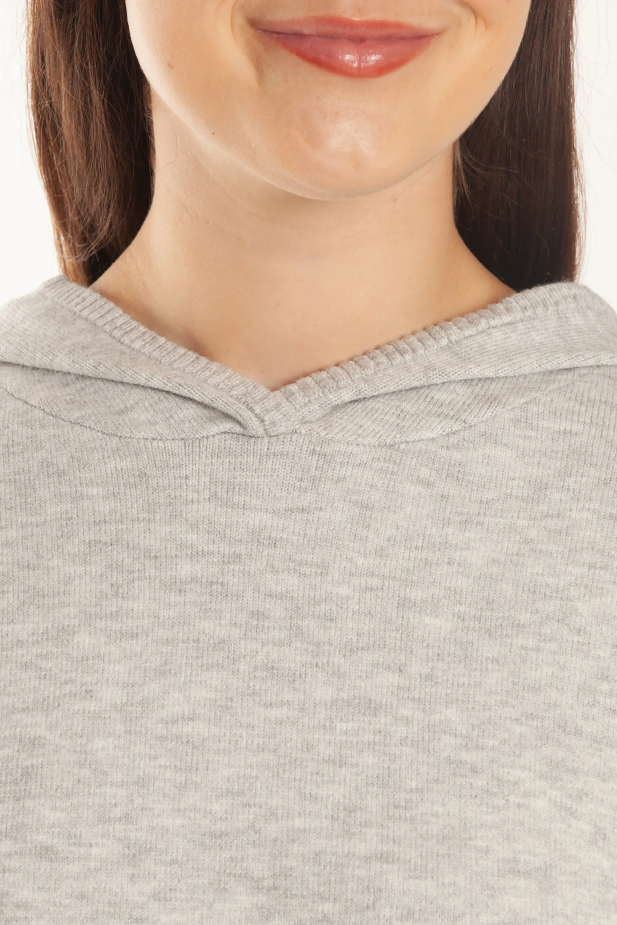 Sweater Knit Hoodie in Light Heather Grey sold by Lazypants product image thumbnail 3