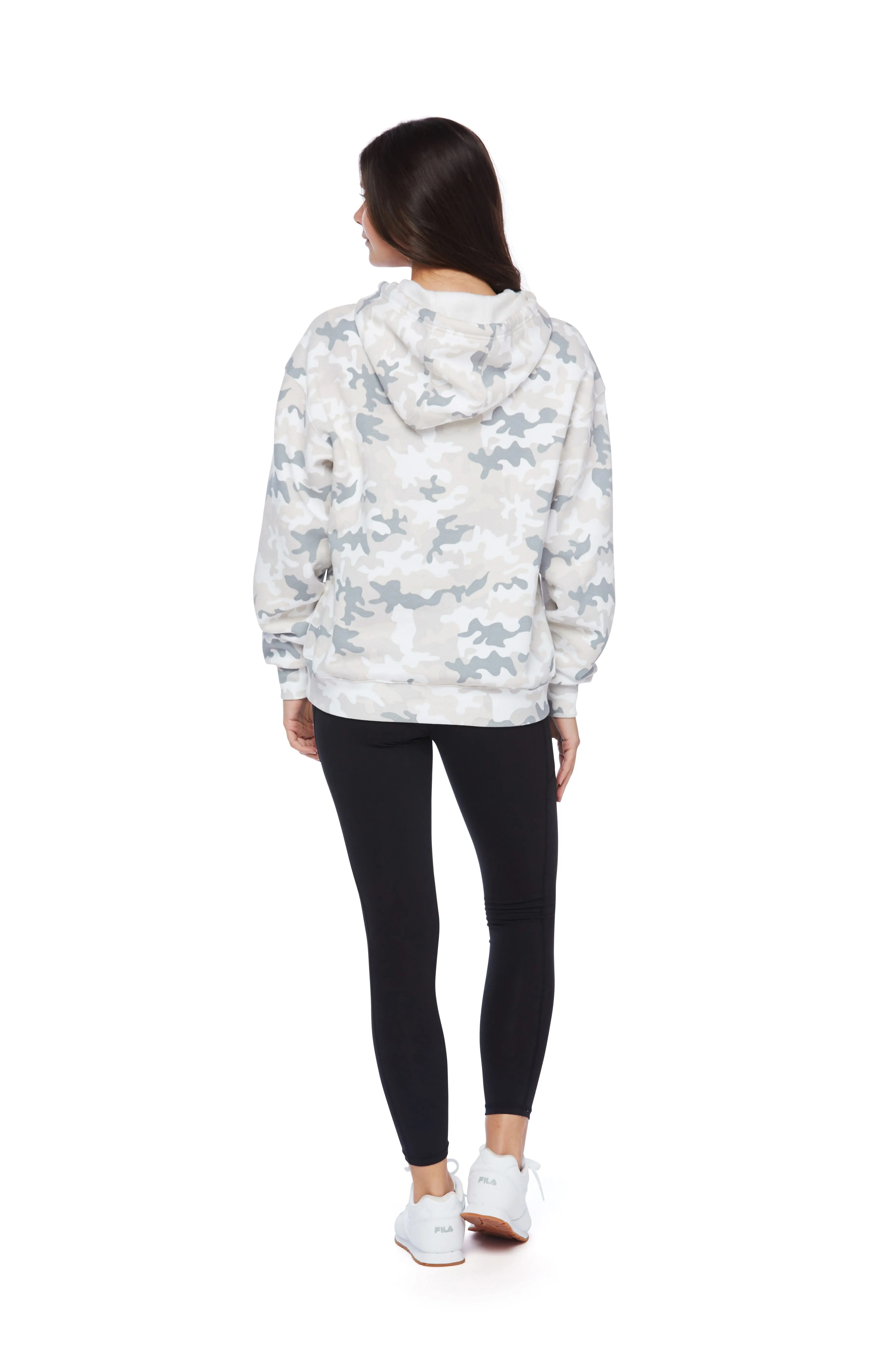 Fleece Oversized Hoodie in White Camo sold by Lazypants product image thumbnail 4