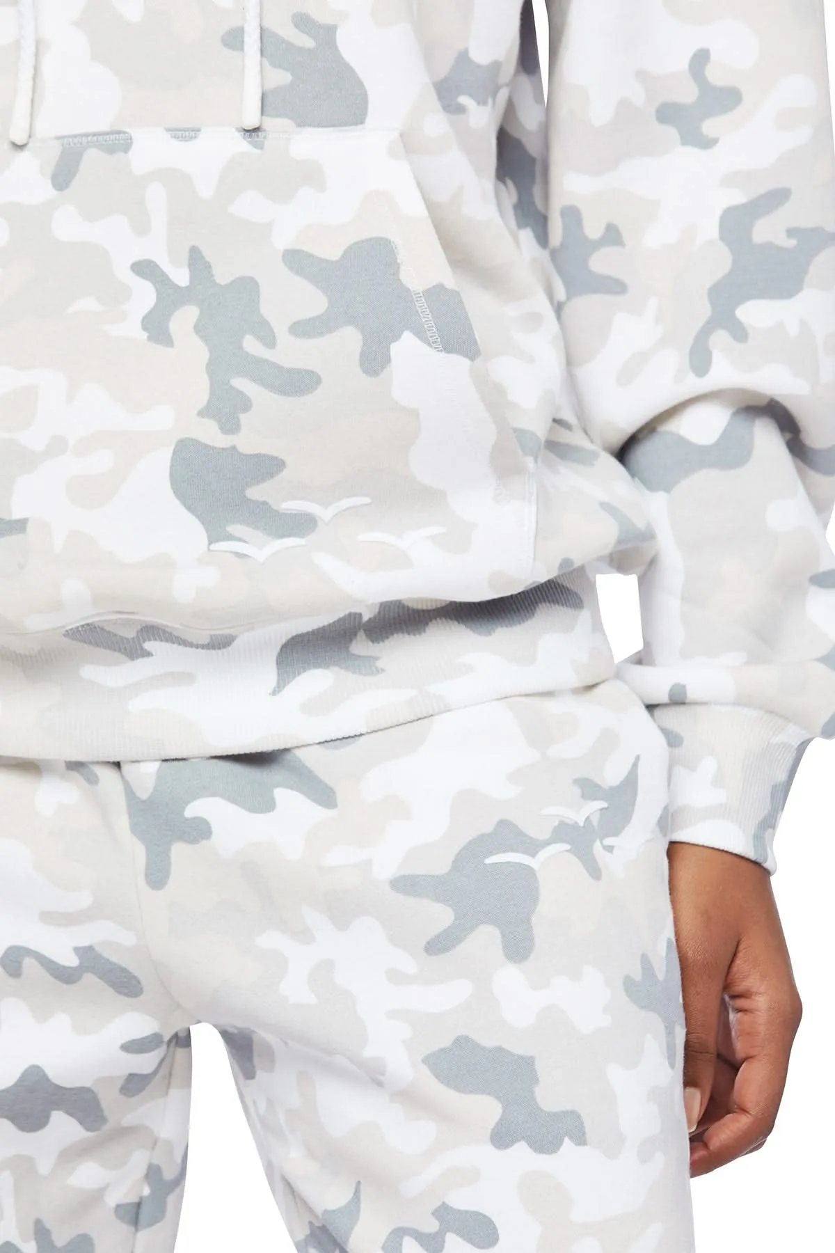 Fleece Oversized Hoodie in White Camo sold by Lazypants product image thumbnail 2