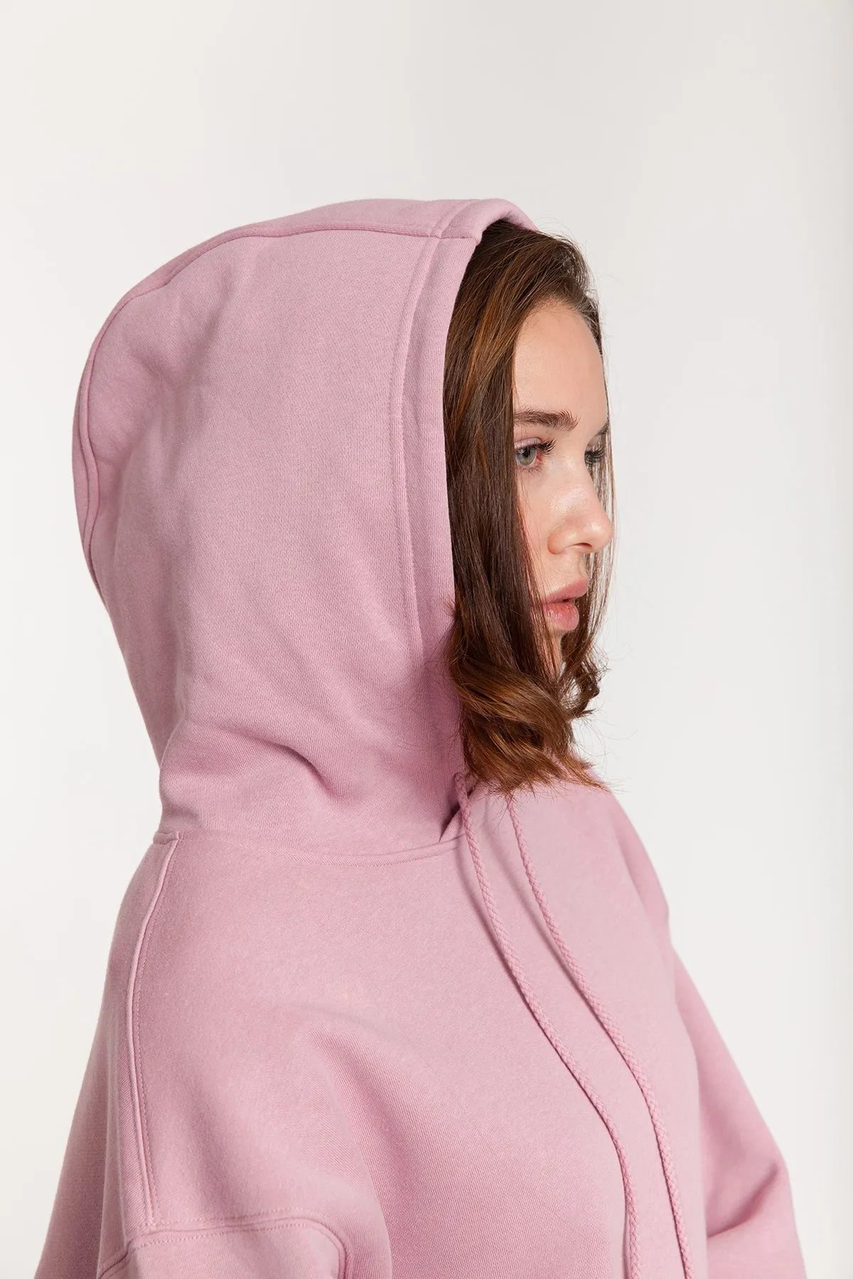 Fleece Oversized Hoodie in Rose sold by Lazypants product image thumbnail 5