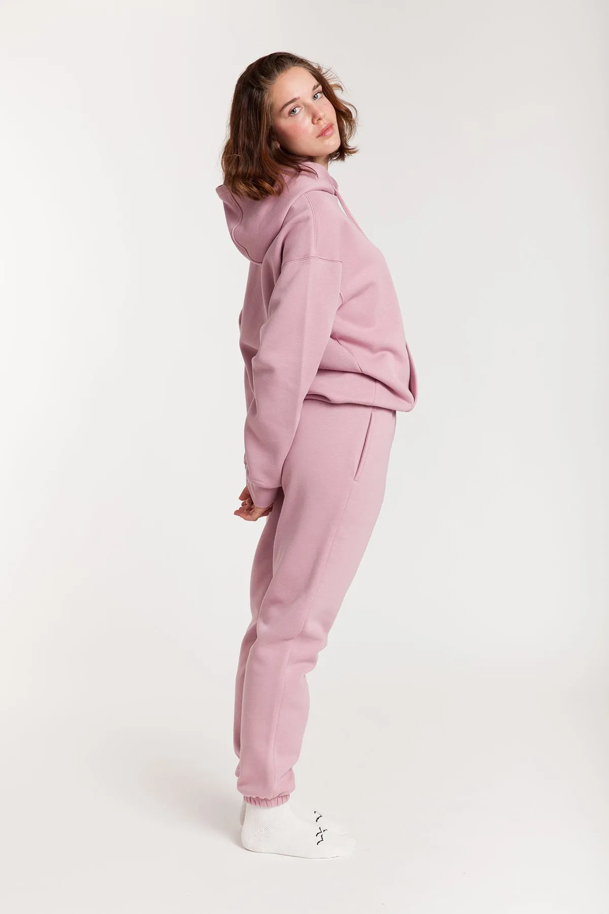 Fleece Oversized Hoodie in Rose sold by Lazypants product image thumbnail 3