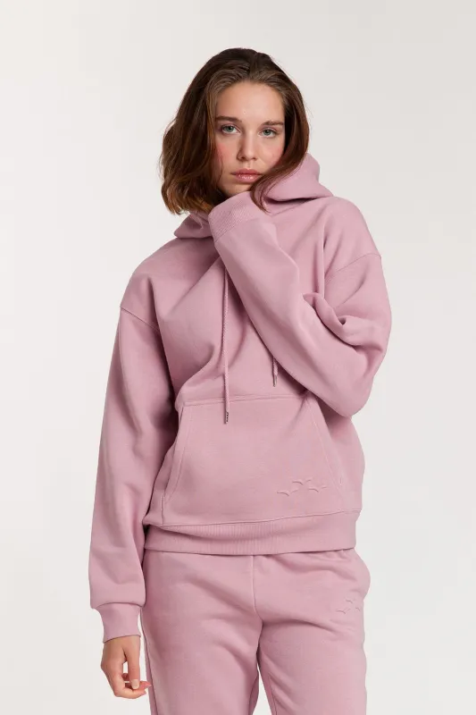 Fleece Oversized Hoodie in Rose made by Lazypants