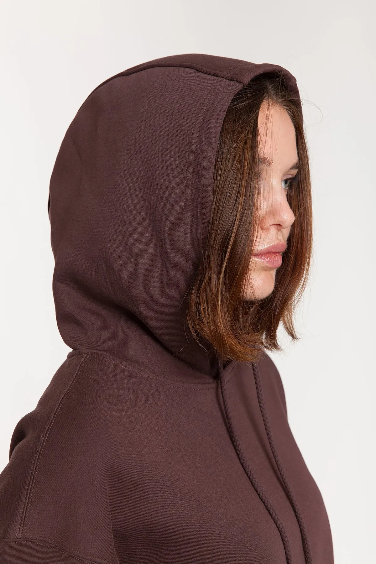 Women's Fleece Oversized Hoodie in Espresso sold by Lazypants product image thumbnail 5