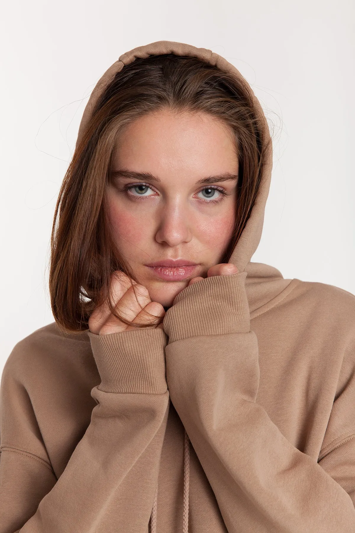 Fleece Oversized Hoodie in Camel sold by Lazypants product image thumbnail 5