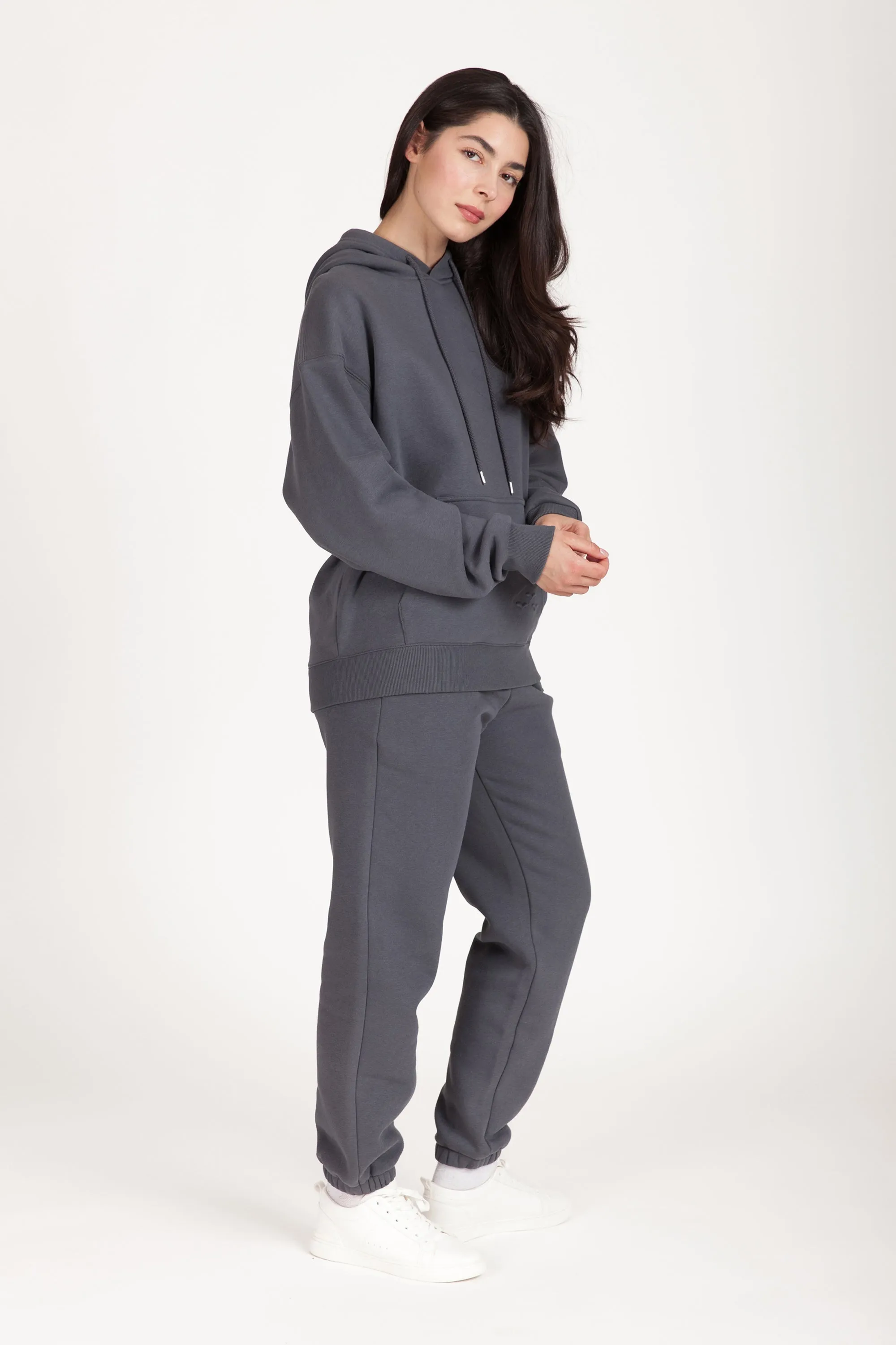 Fleece Oversized Hoodie in Navy Wash sold by Lazypants product image thumbnail 3