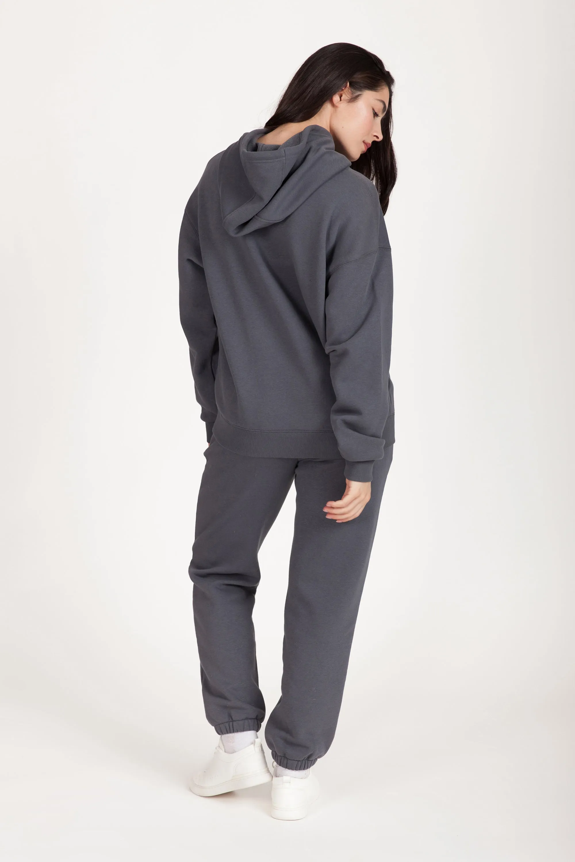 Fleece Oversized Hoodie in Navy Wash sold by Lazypants product image thumbnail 4