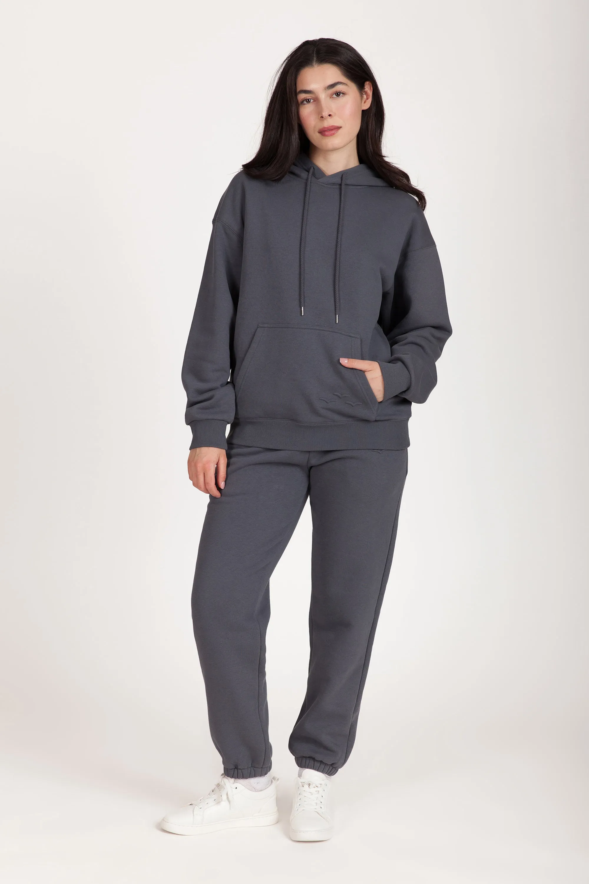 Fleece Oversized Hoodie in Navy Wash sold by Lazypants product image thumbnail 2