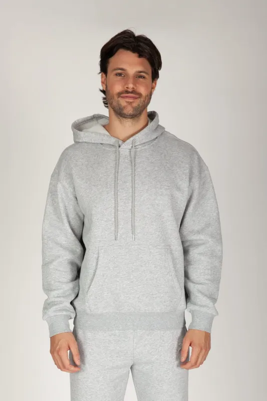 Men's Relaxed Fit Hoodie in Classic Grey made by Lazypants