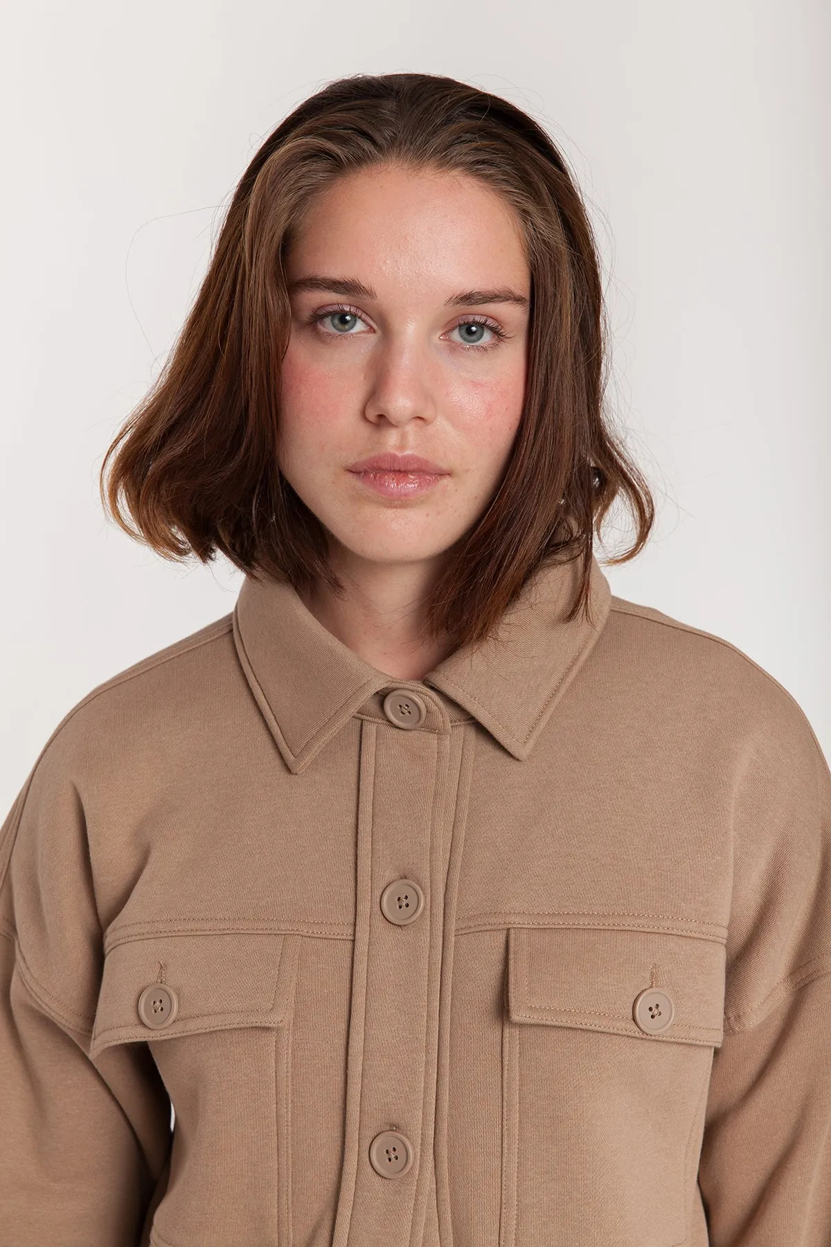 Fleece Shacket in Camel sold by Lazypants product image thumbnail 5