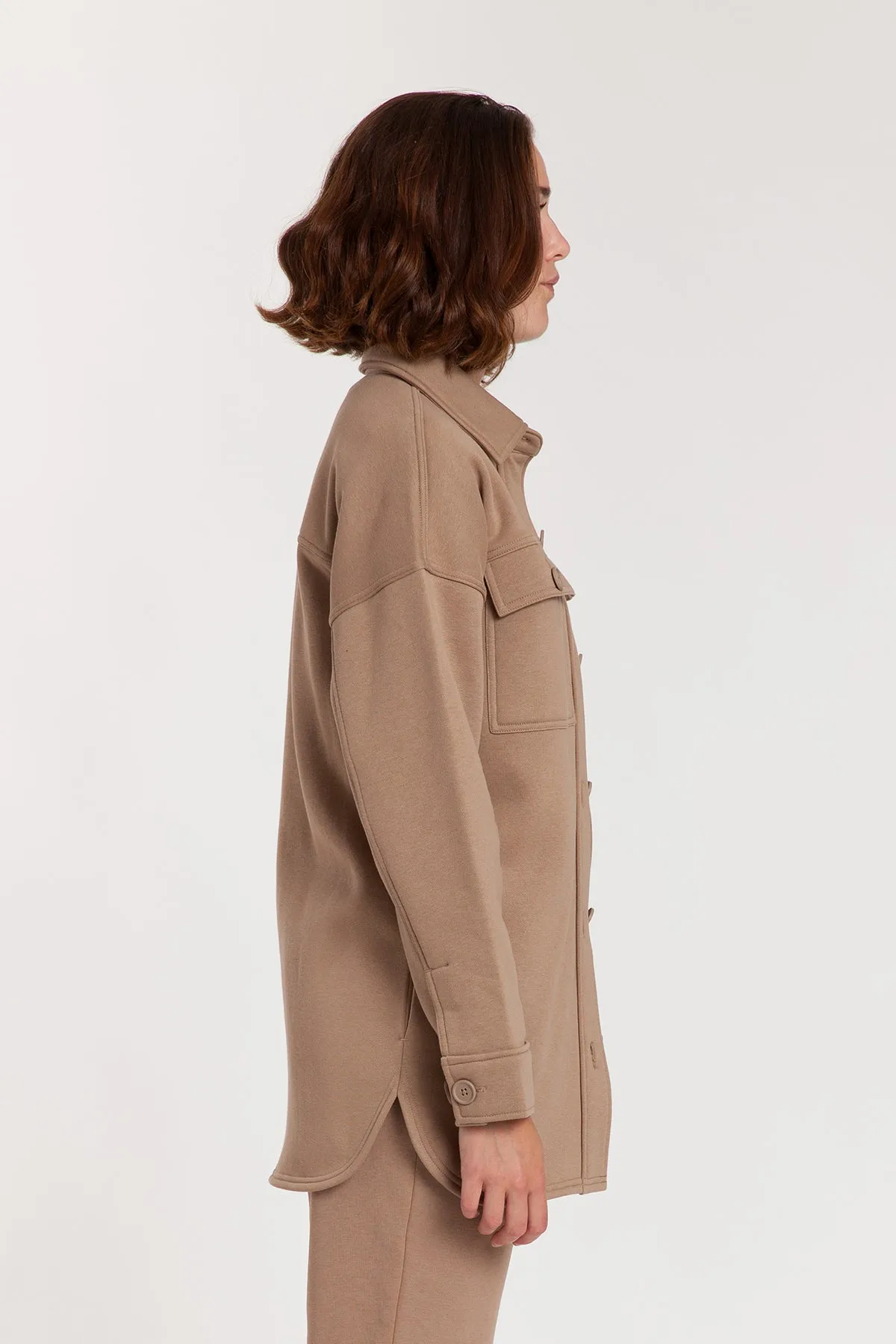 Fleece Shacket in Camel sold by Lazypants product image thumbnail 3