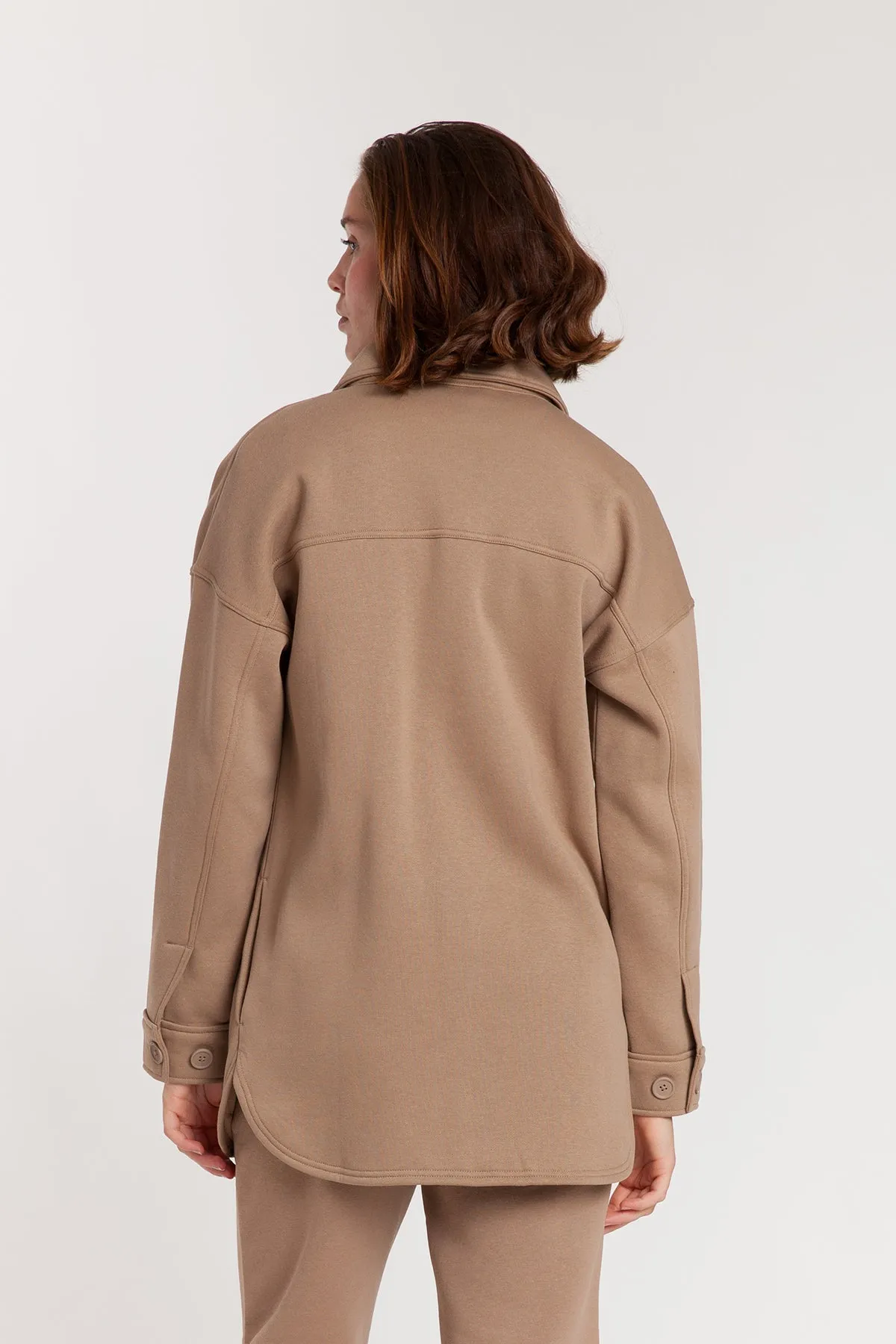 Fleece Shacket in Camel sold by Lazypants product image thumbnail 4