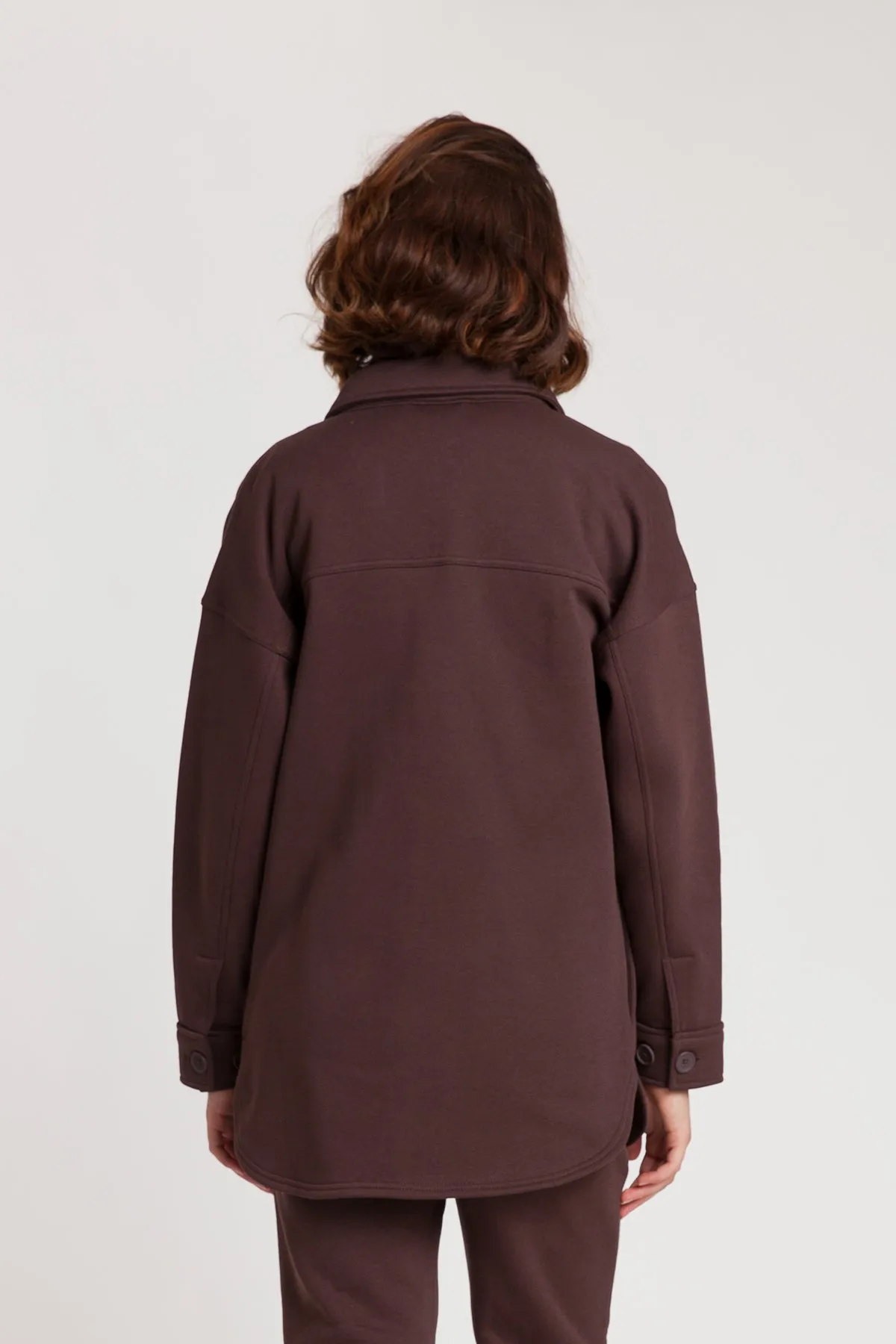 Fleece Shacket in Espresso sold by Lazypants product image thumbnail 4