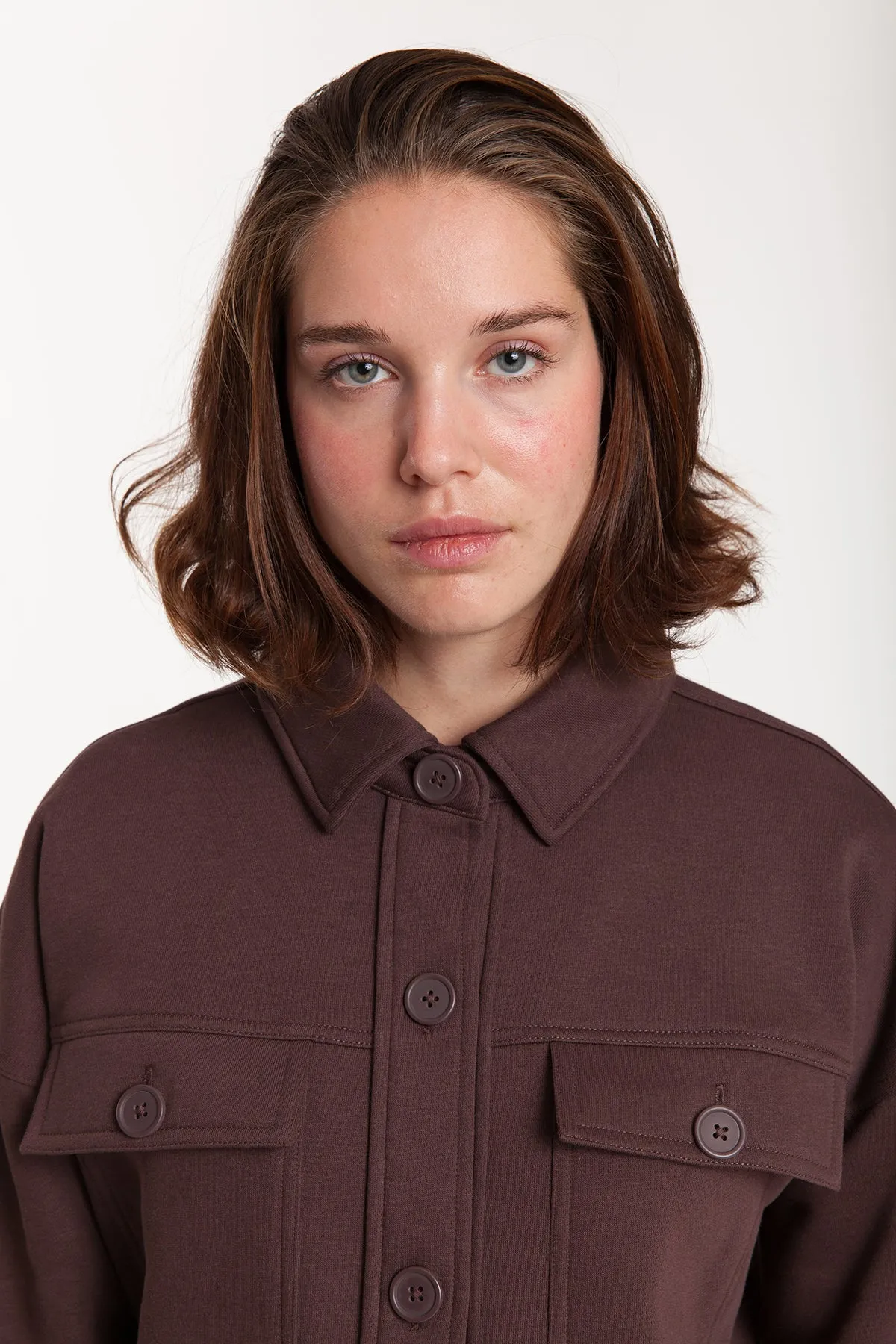 Fleece Shacket in Espresso sold by Lazypants product image thumbnail 5