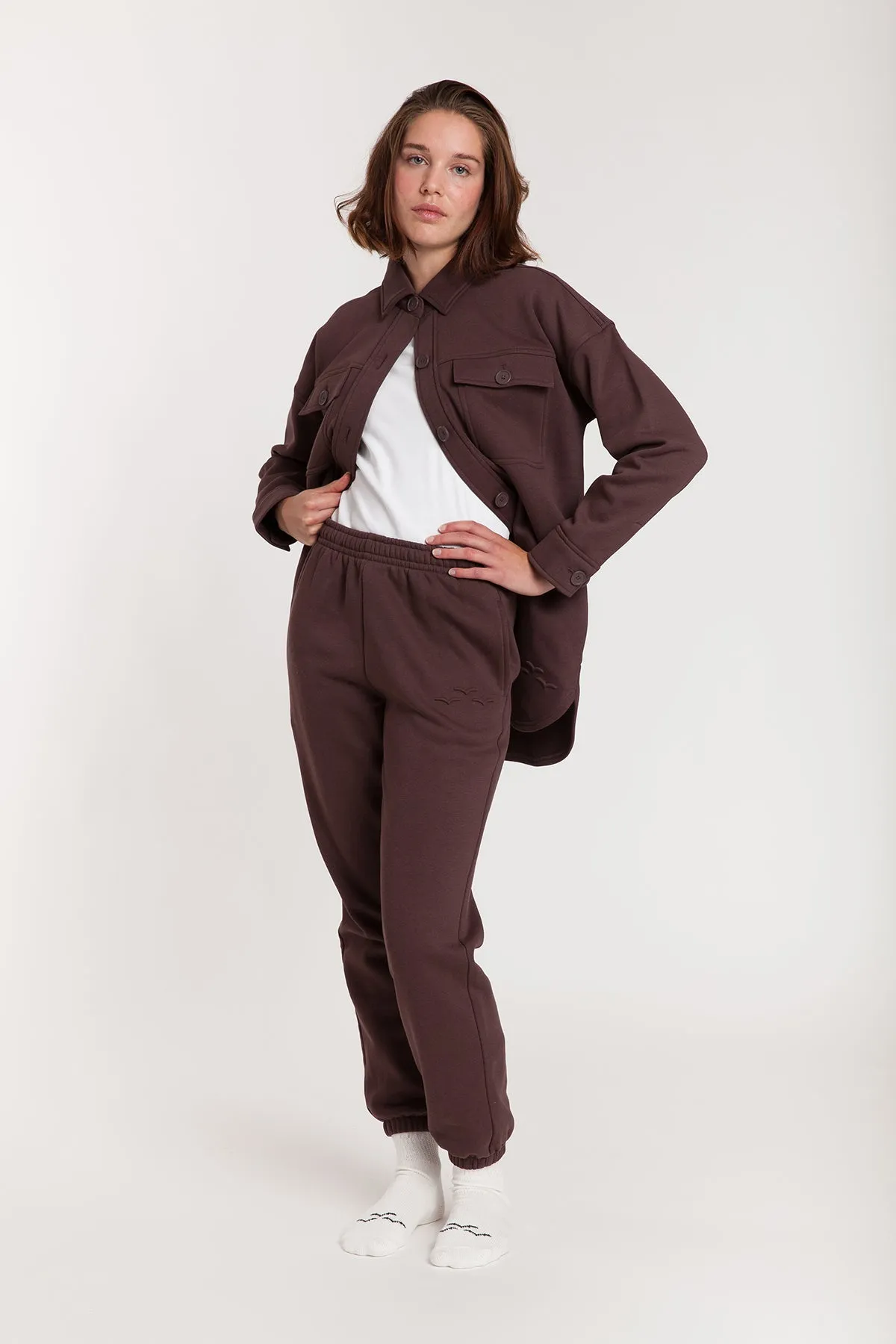 Fleece Shacket in Espresso sold by Lazypants product image thumbnail 2