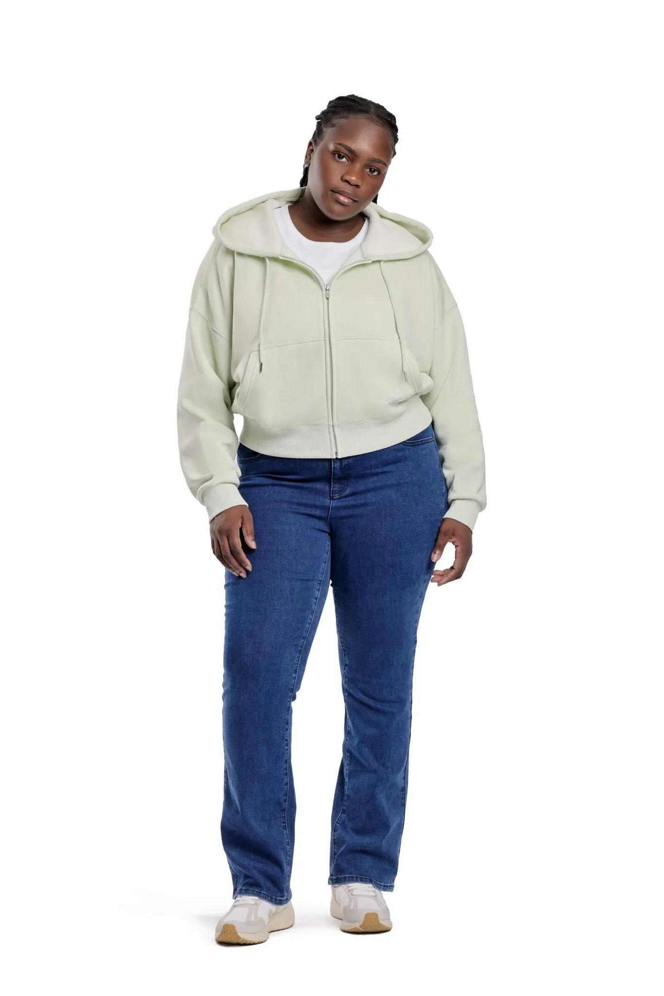 Oversized Zip Hoodie in Silver Green sold by Lazypants product image thumbnail 4